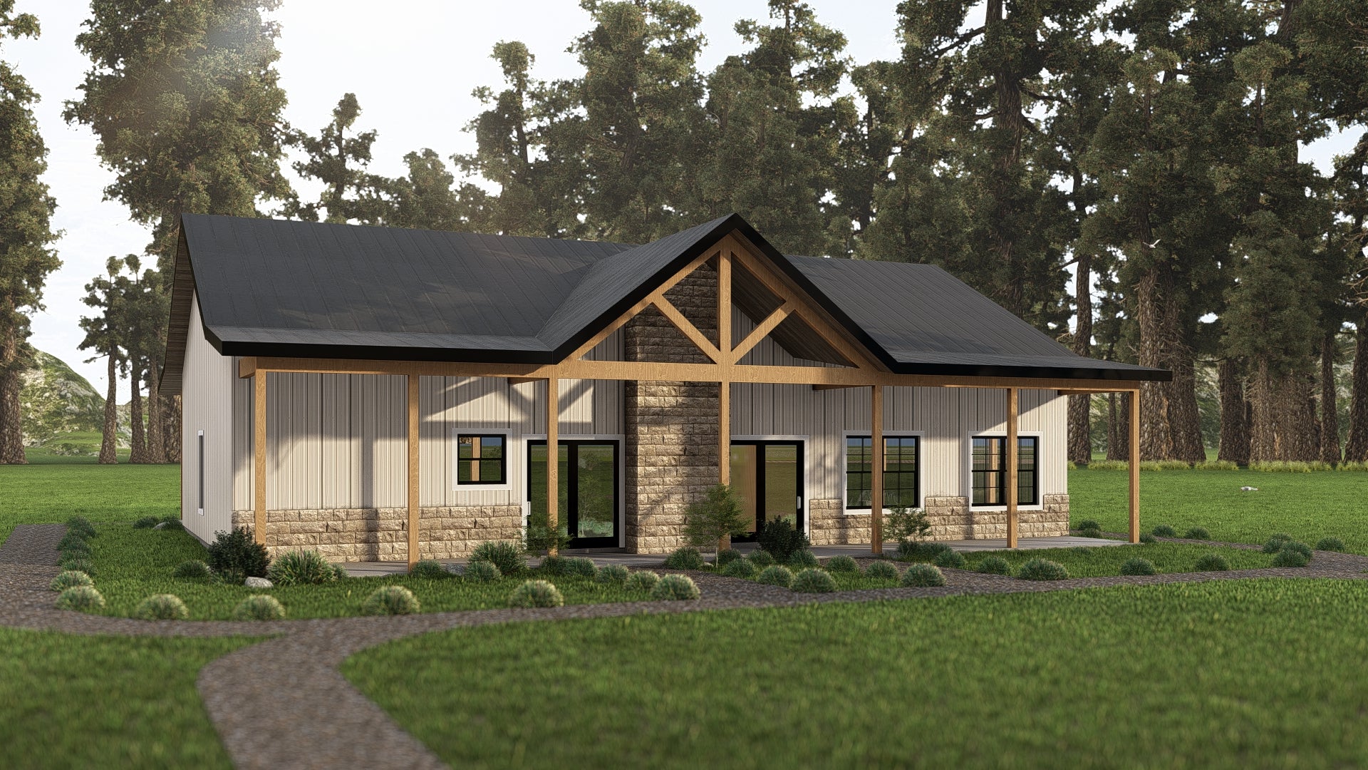 AP-20002 Cottonwood Barndominium House Plan - Image 4