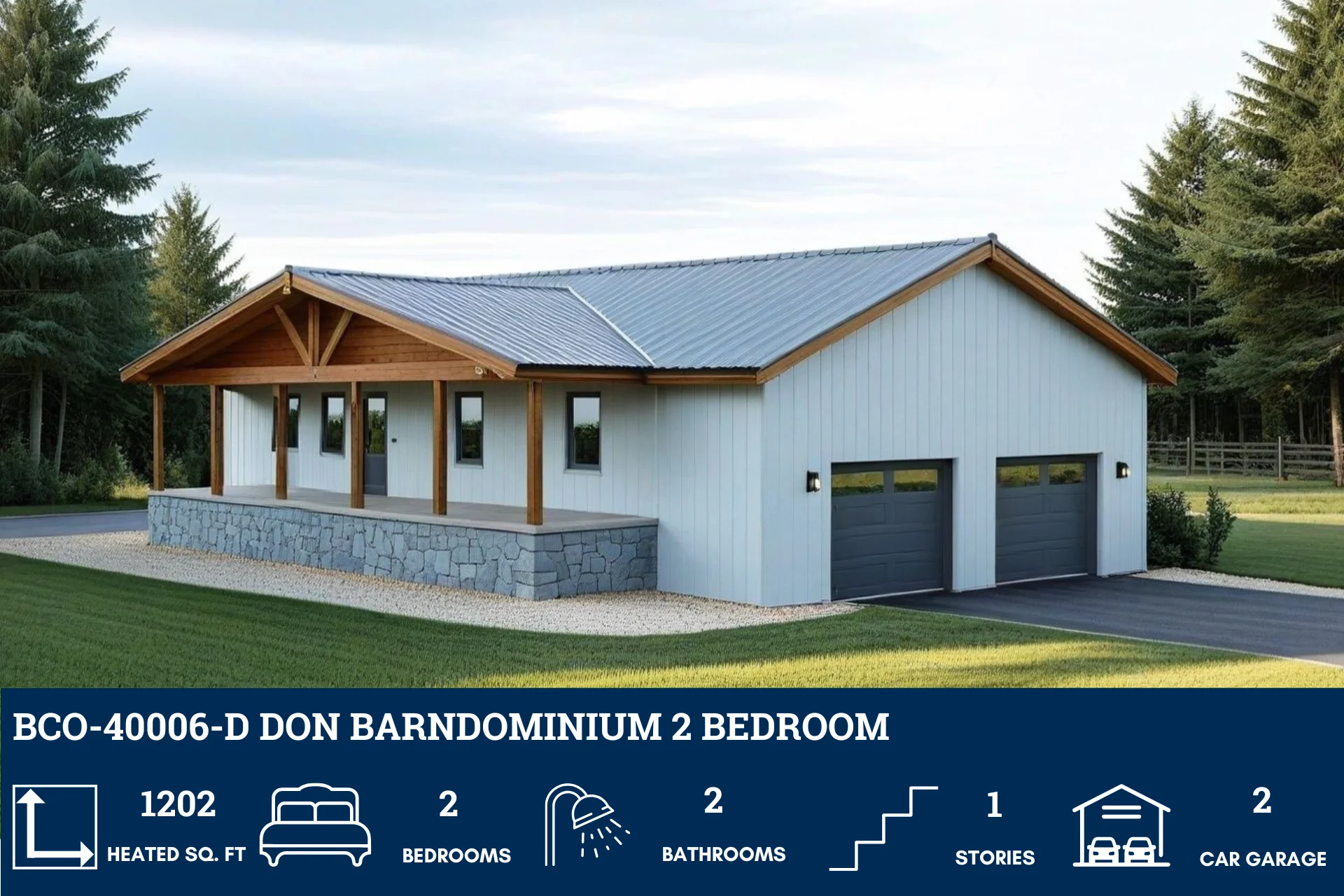 BCO-40006-D Don Barndominium House Plan - Image 3