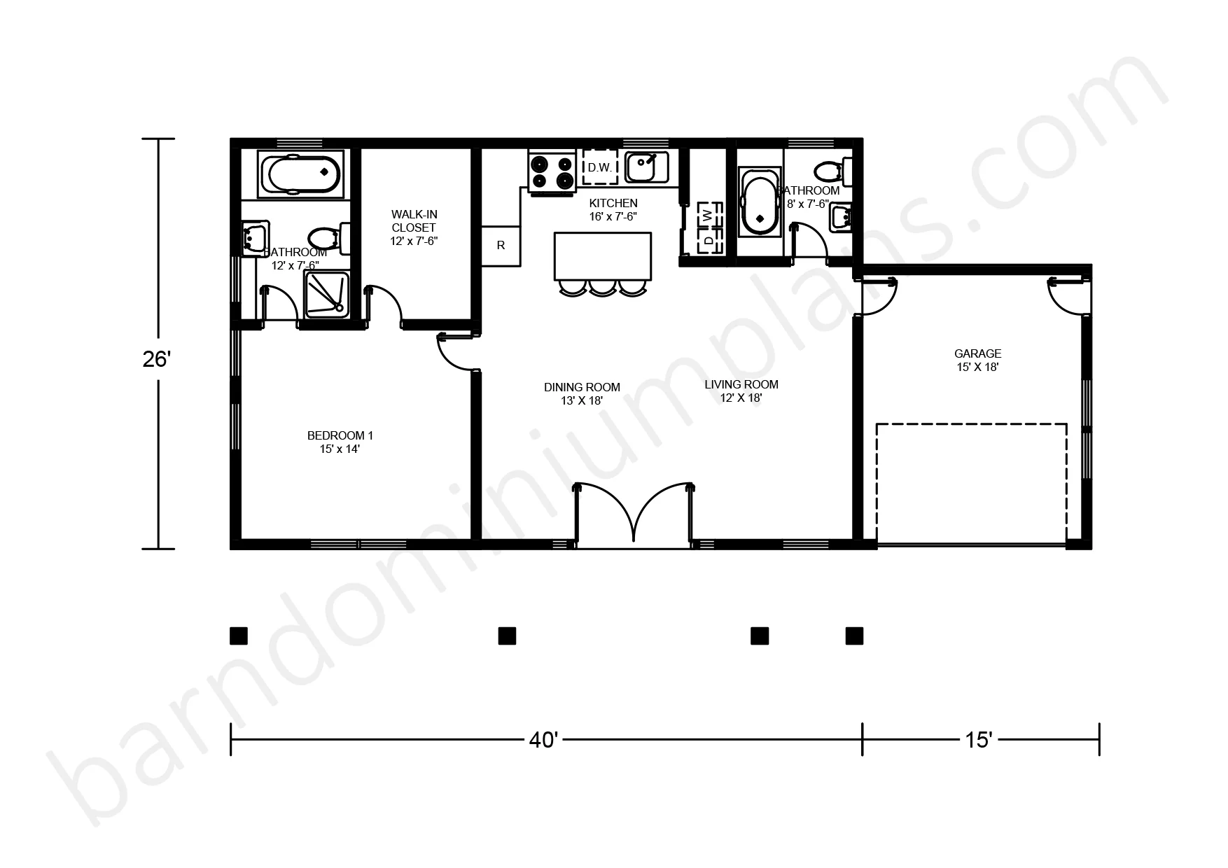 BCO-40021 Barndominium House Plan - Image 2
