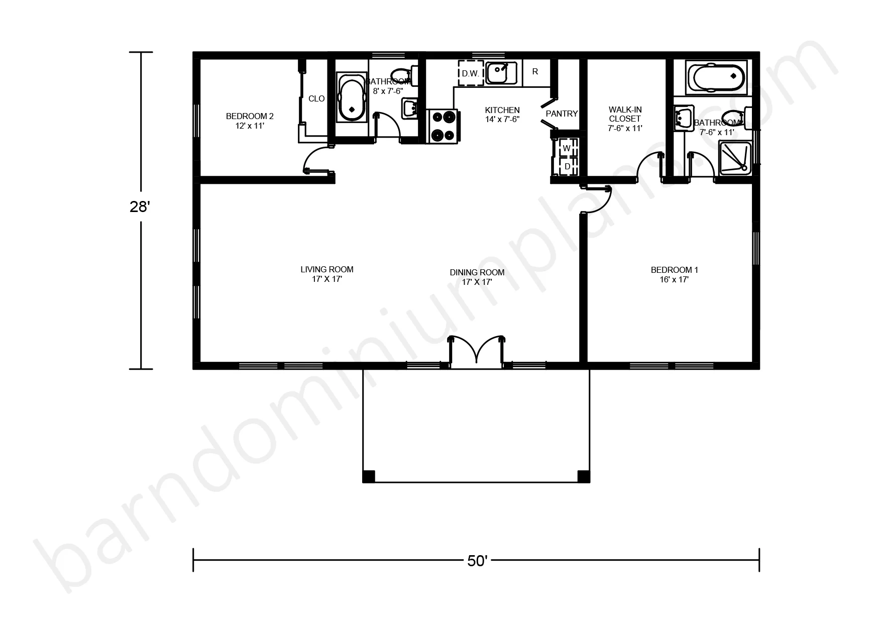 BCO-40024 Barndominium House Plan - Image 2