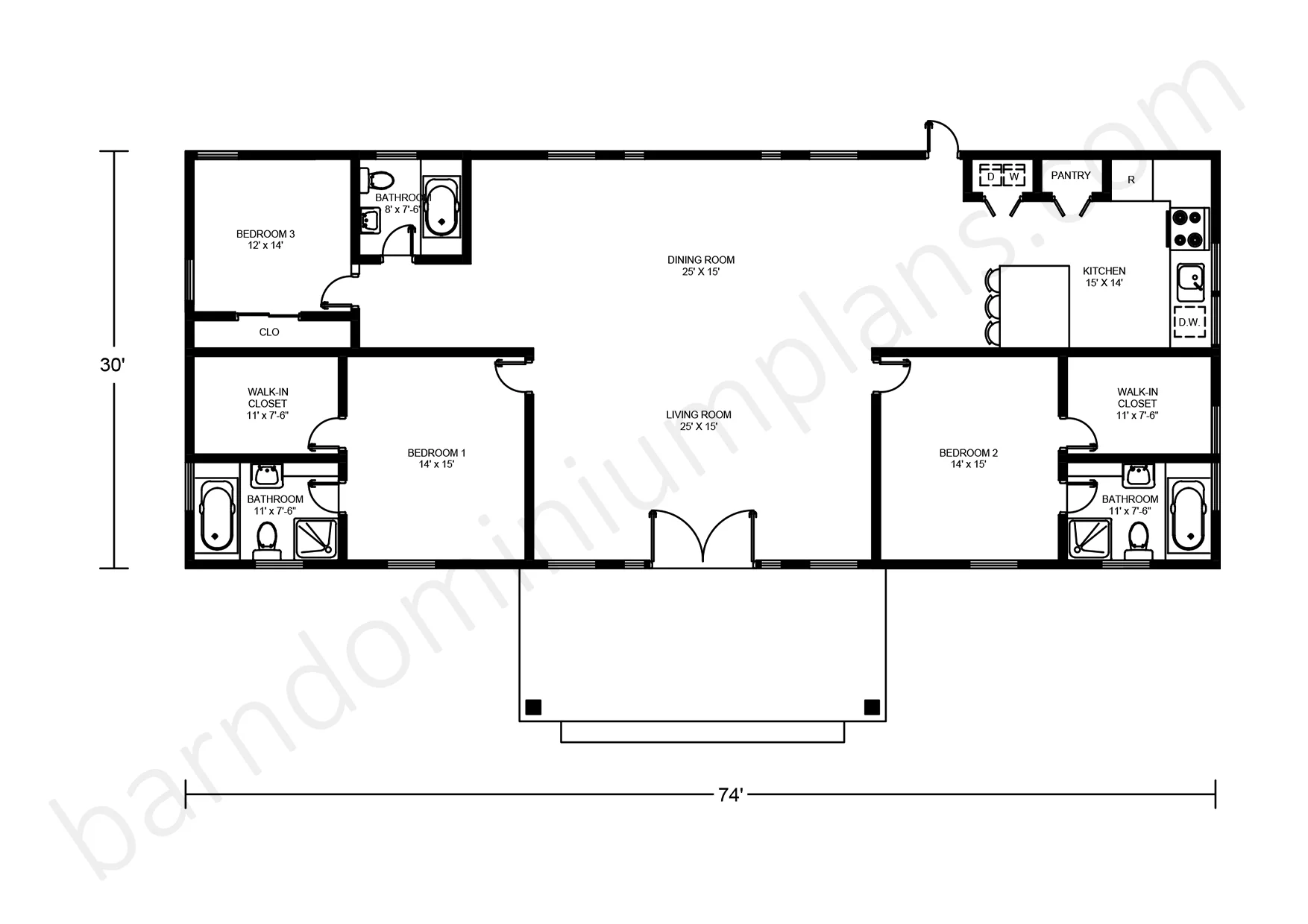 BCO-40048 Barndominium House Plan - Image 2
