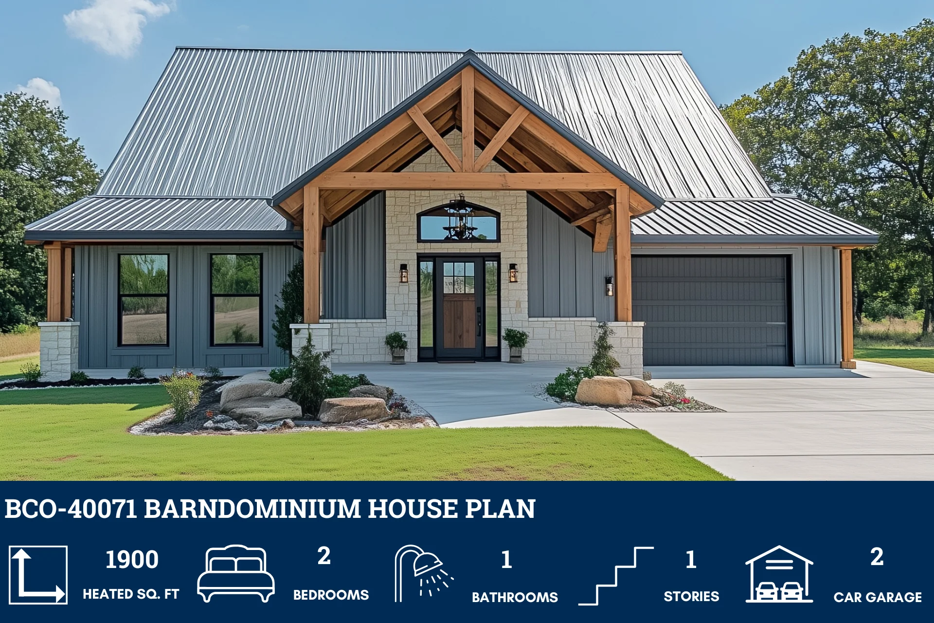BCO-40071 Barndominium House Plan - Image 2