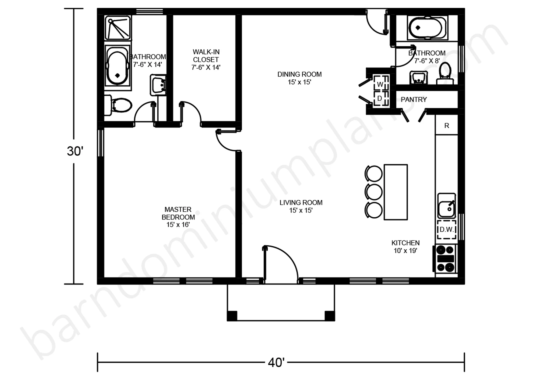BCO-40079 Barndominium House Plan - Image 3