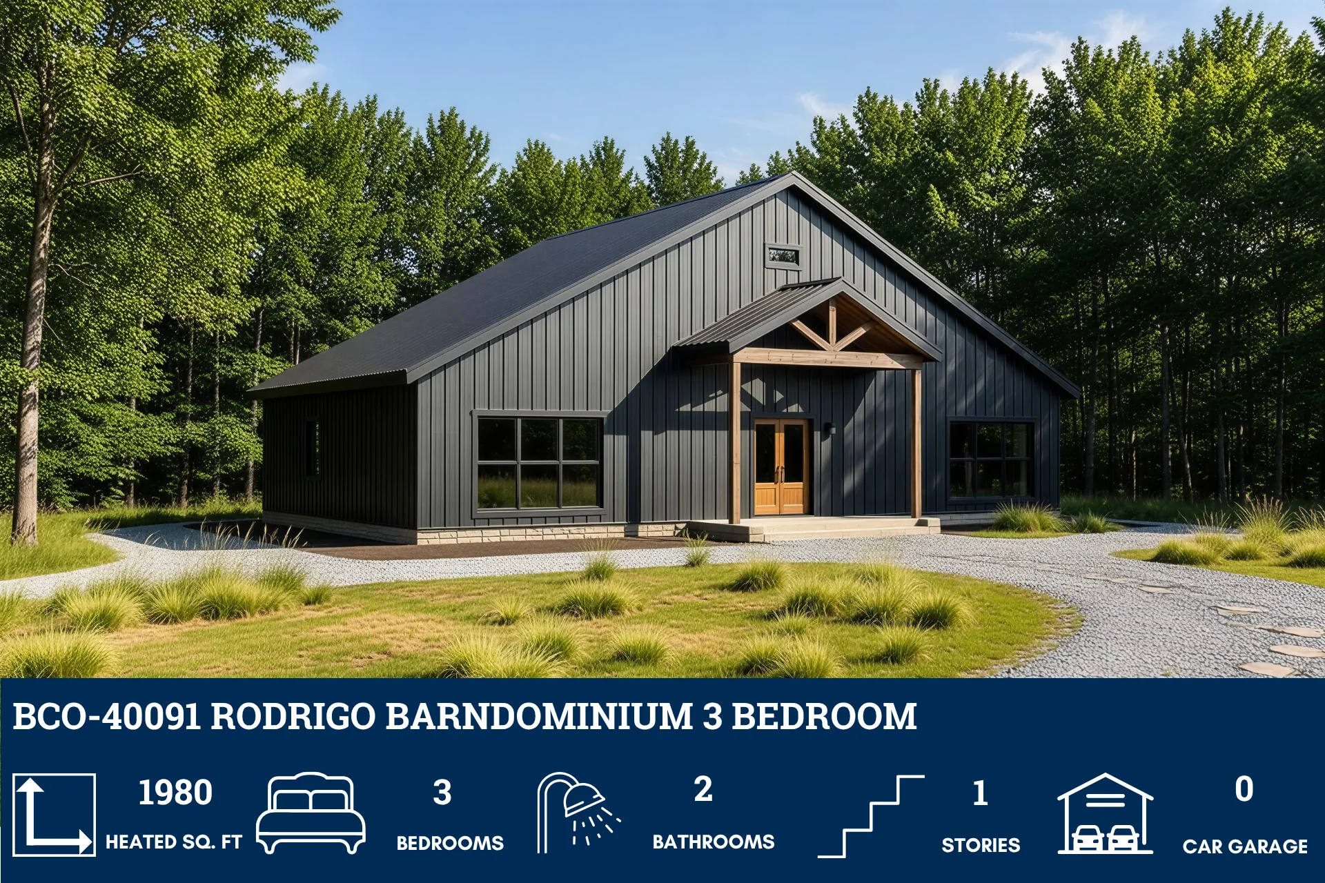 BCO-40091 Rodrigo Barndominium House Plan - Image 2