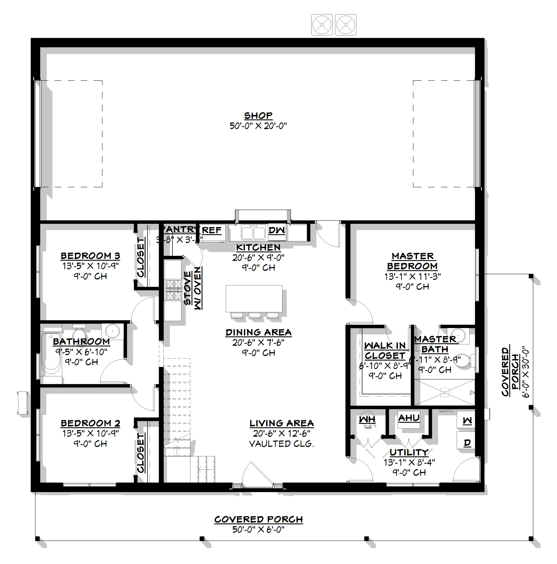 BCO-40092-R Rhonda Barndominium House Plan - Image 11