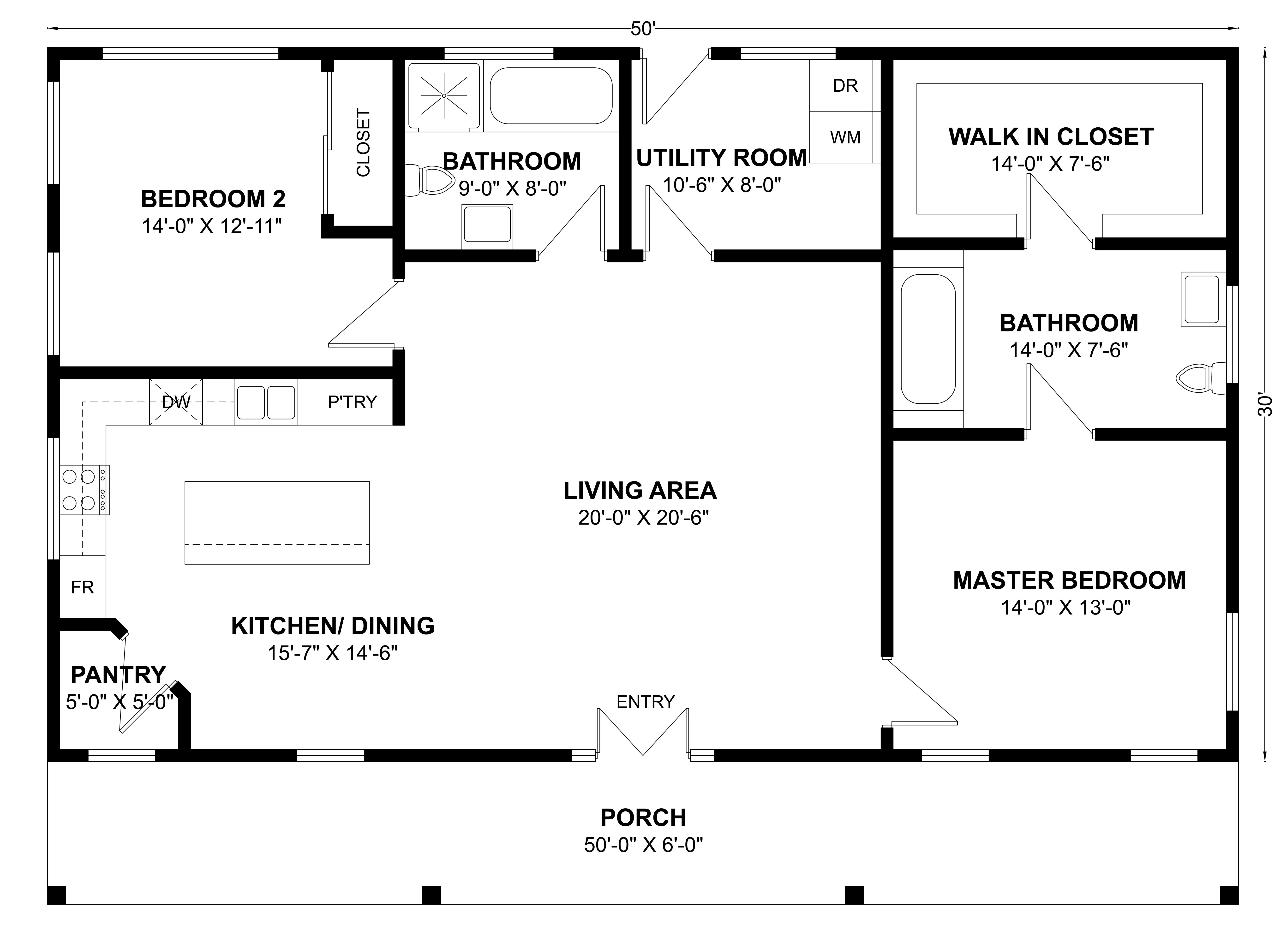 BCO-40096 Barndominium House Plan - Image 3