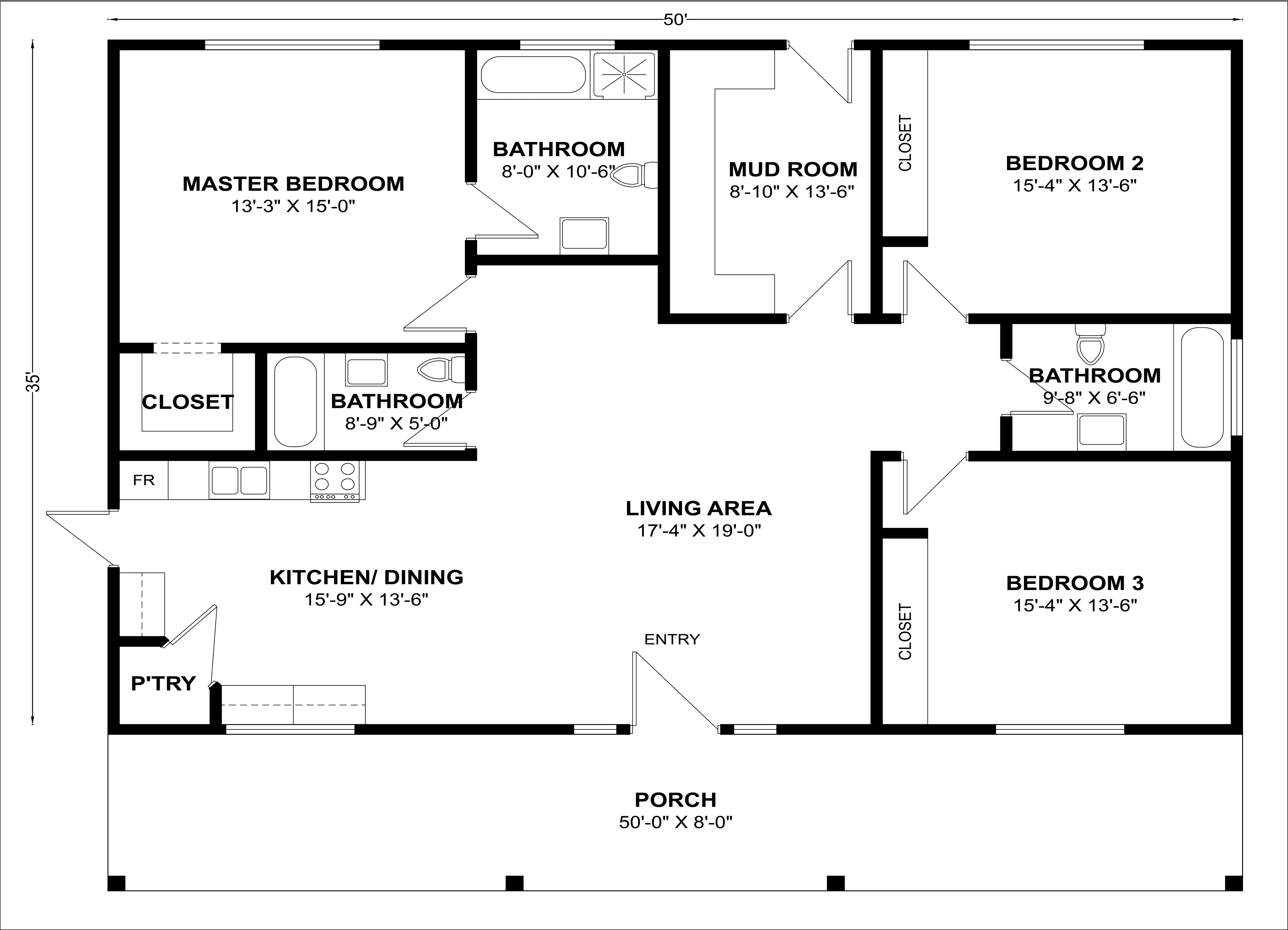 BCO-40097 Barndominium House Plan - Image 3