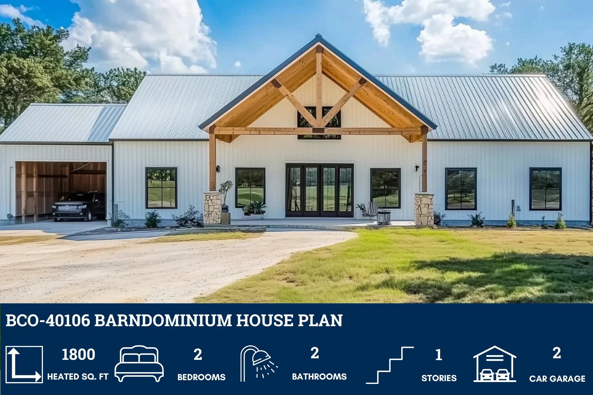 BCO-40106 Barndominium House Plan - Image 2