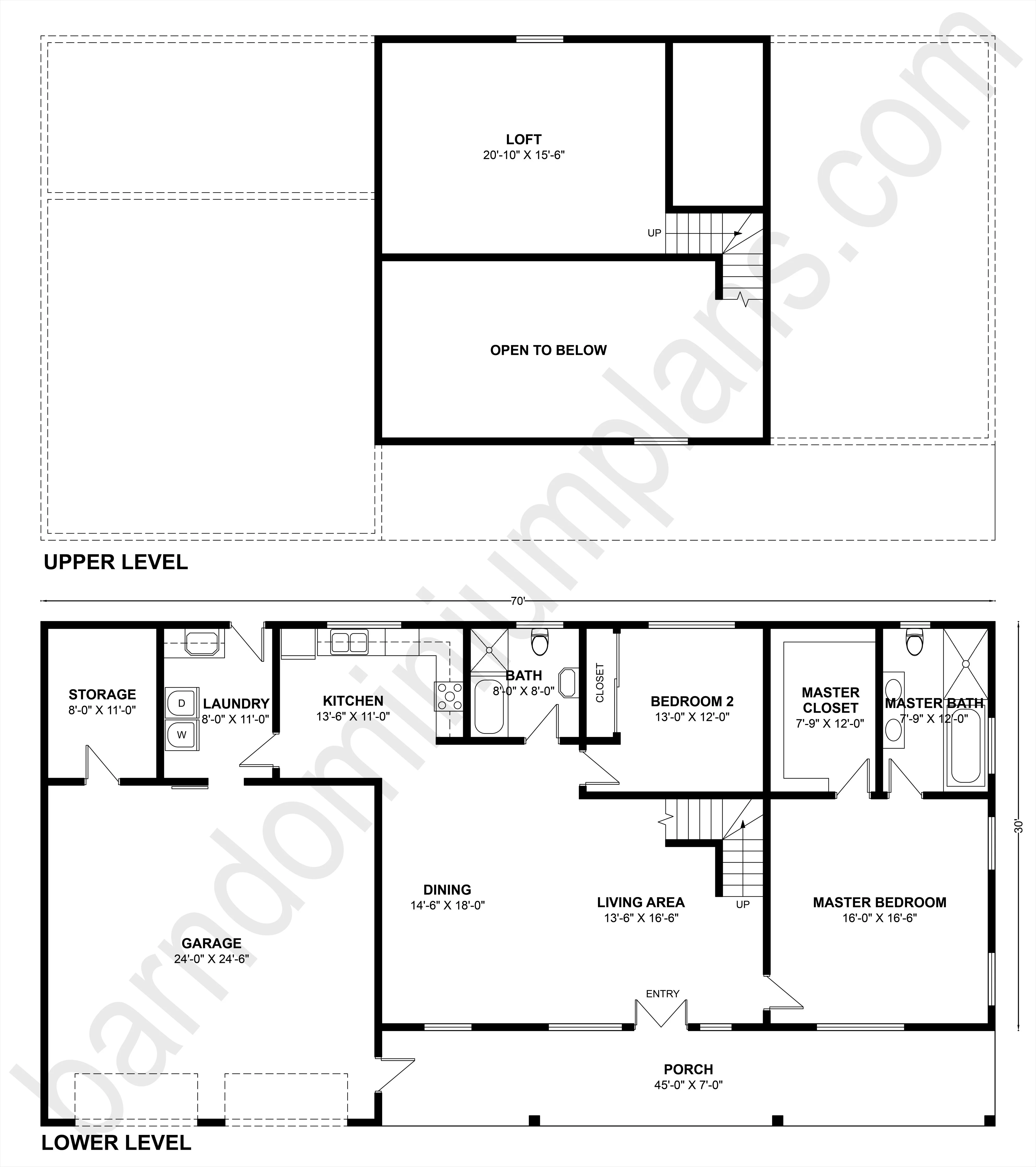 BCO-40110 Barndominium House Plan - Image 3