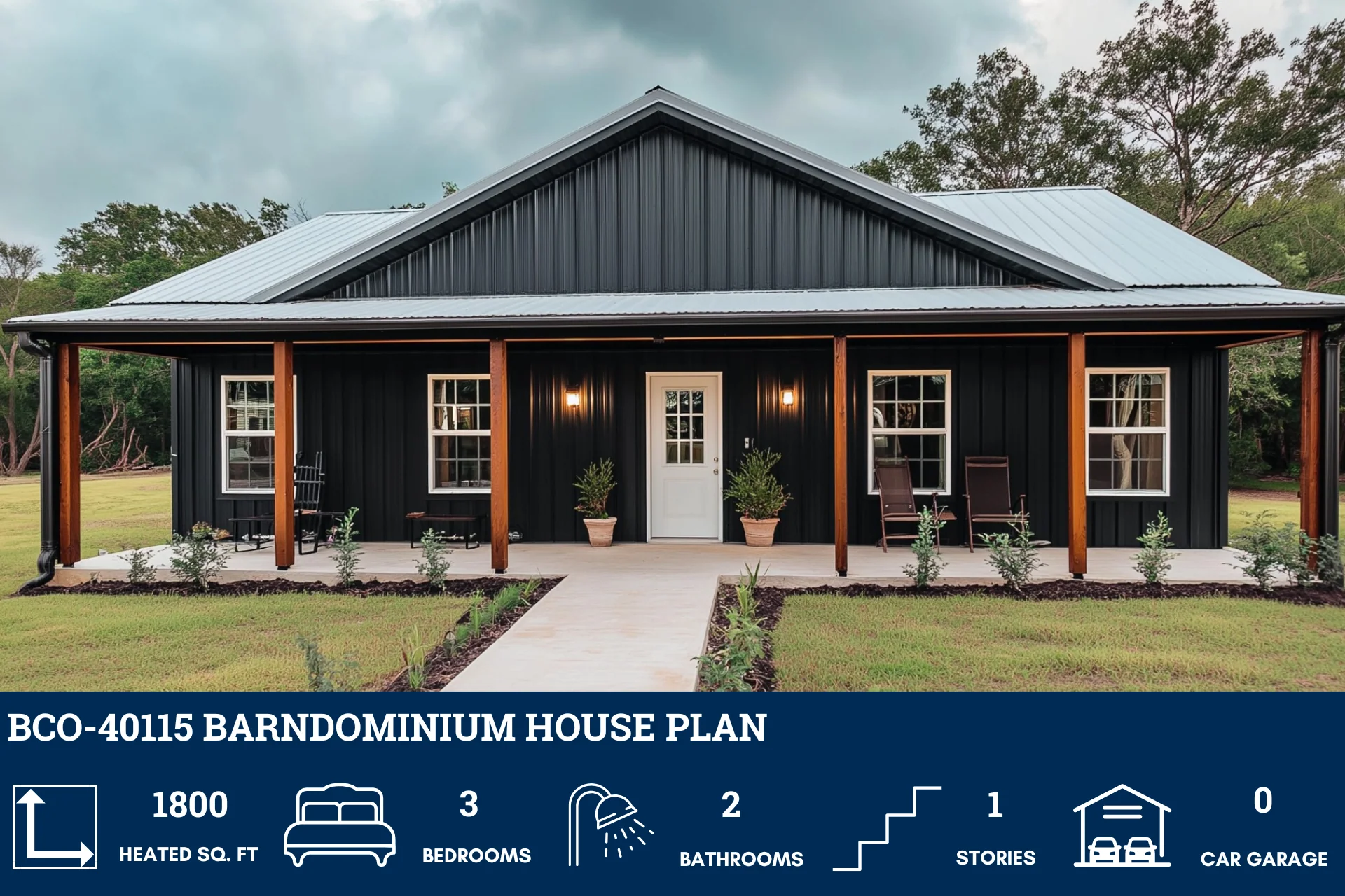 BCO-40115 Barndominium House Plan - Image 2