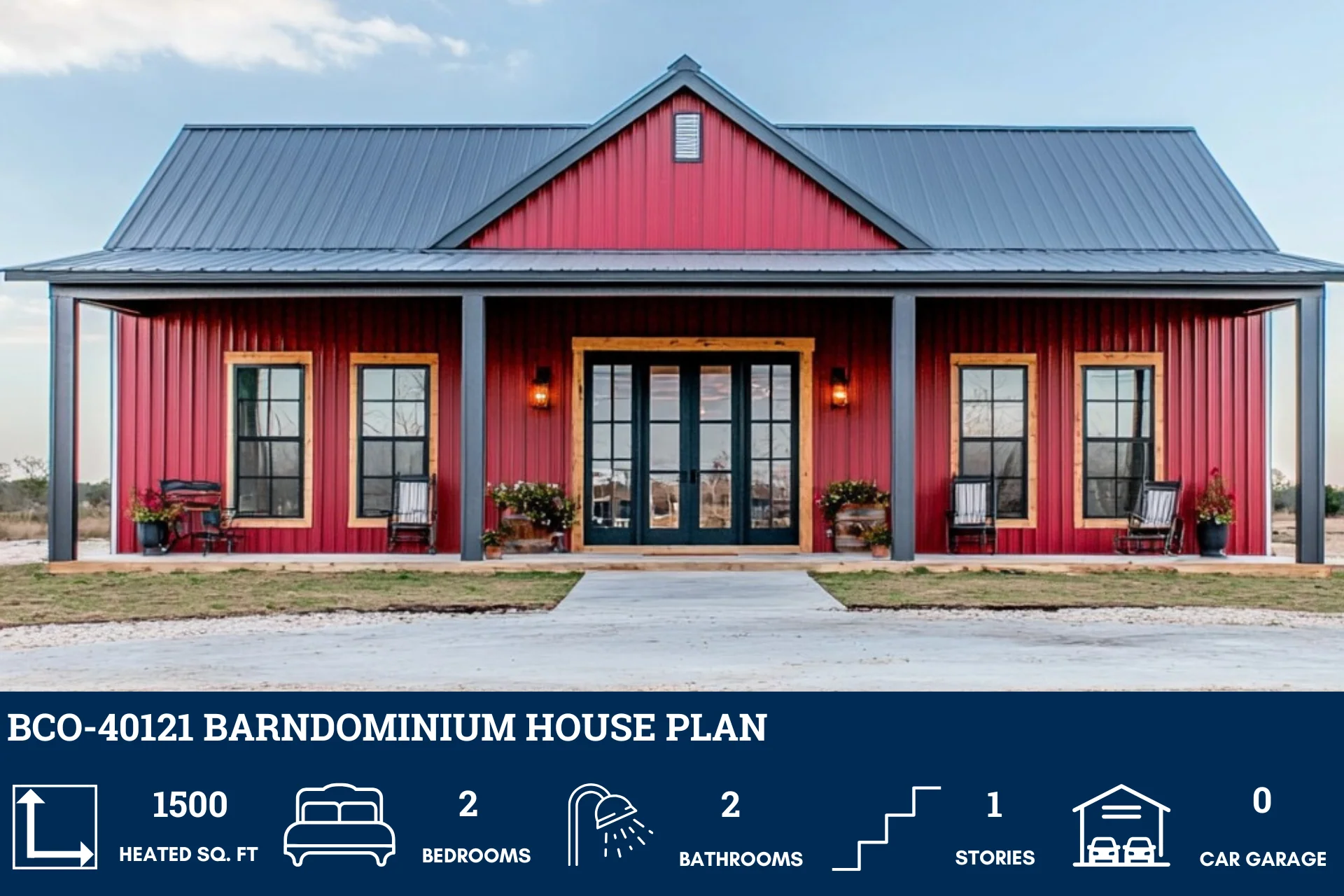 BCO-40121 Barndominium House Plan - Image 2
