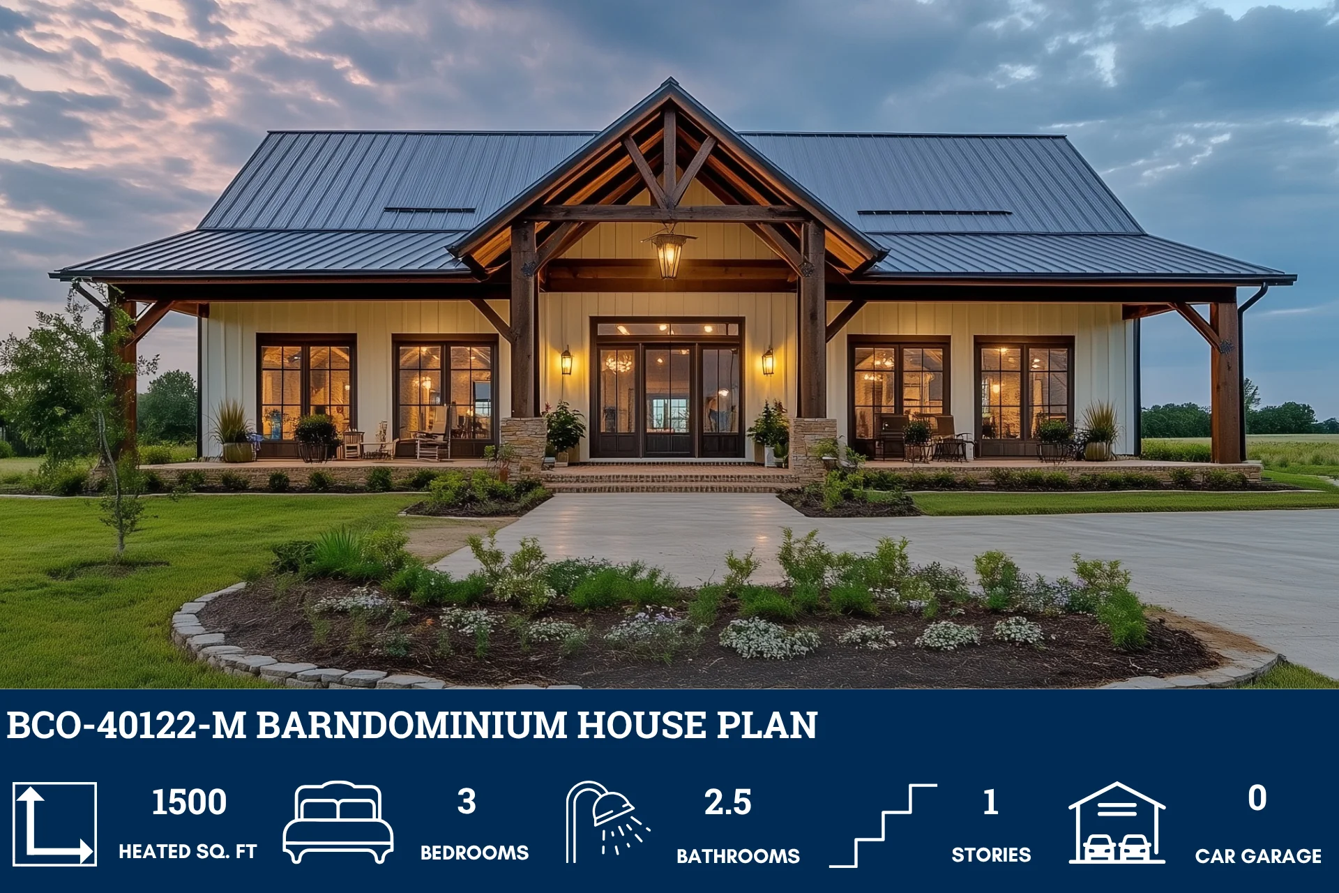 BCO-40122-M Barndominium House Plan - Image 2