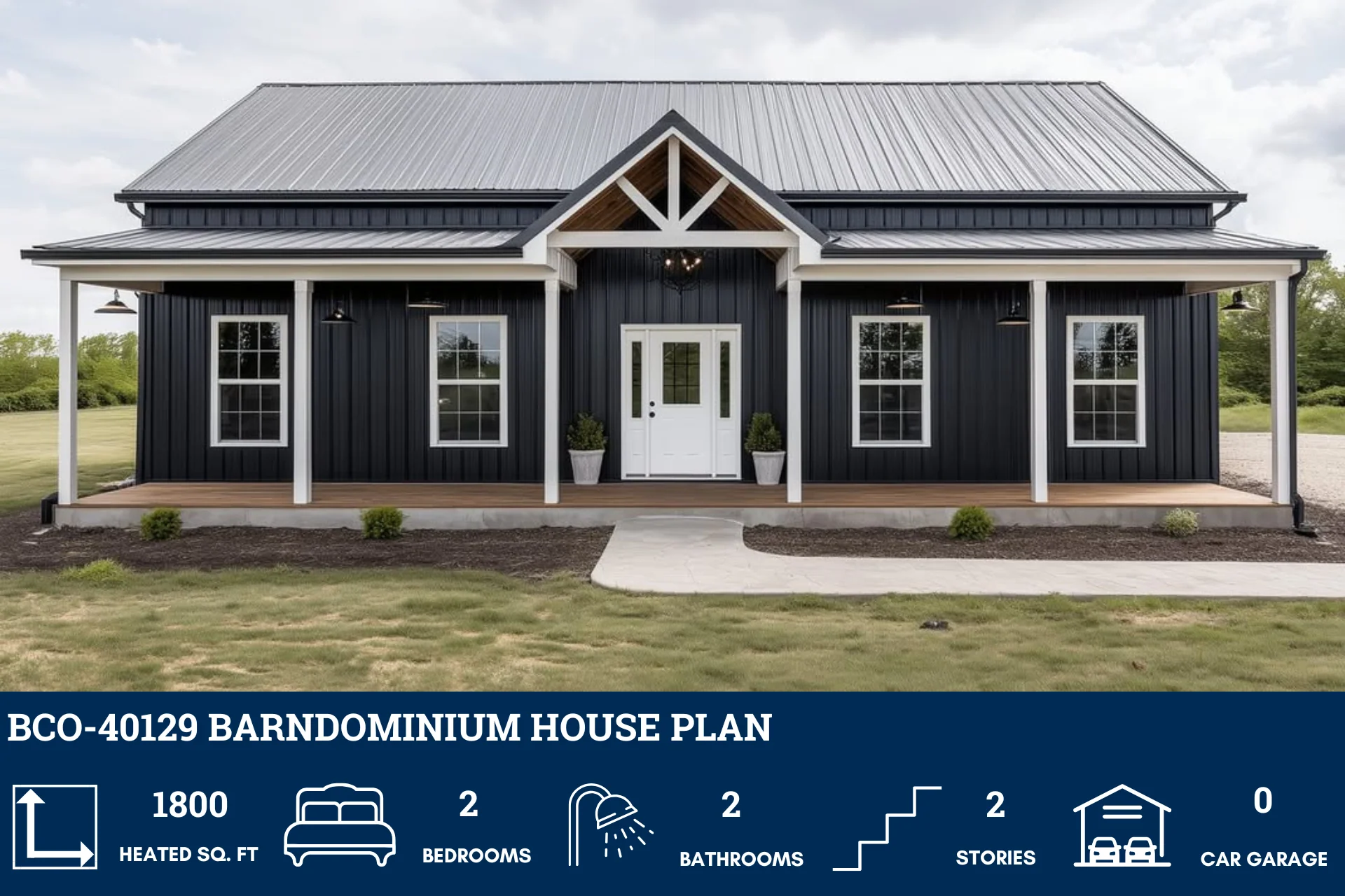 BCO-40129 Barndominium House Plan - Image 2
