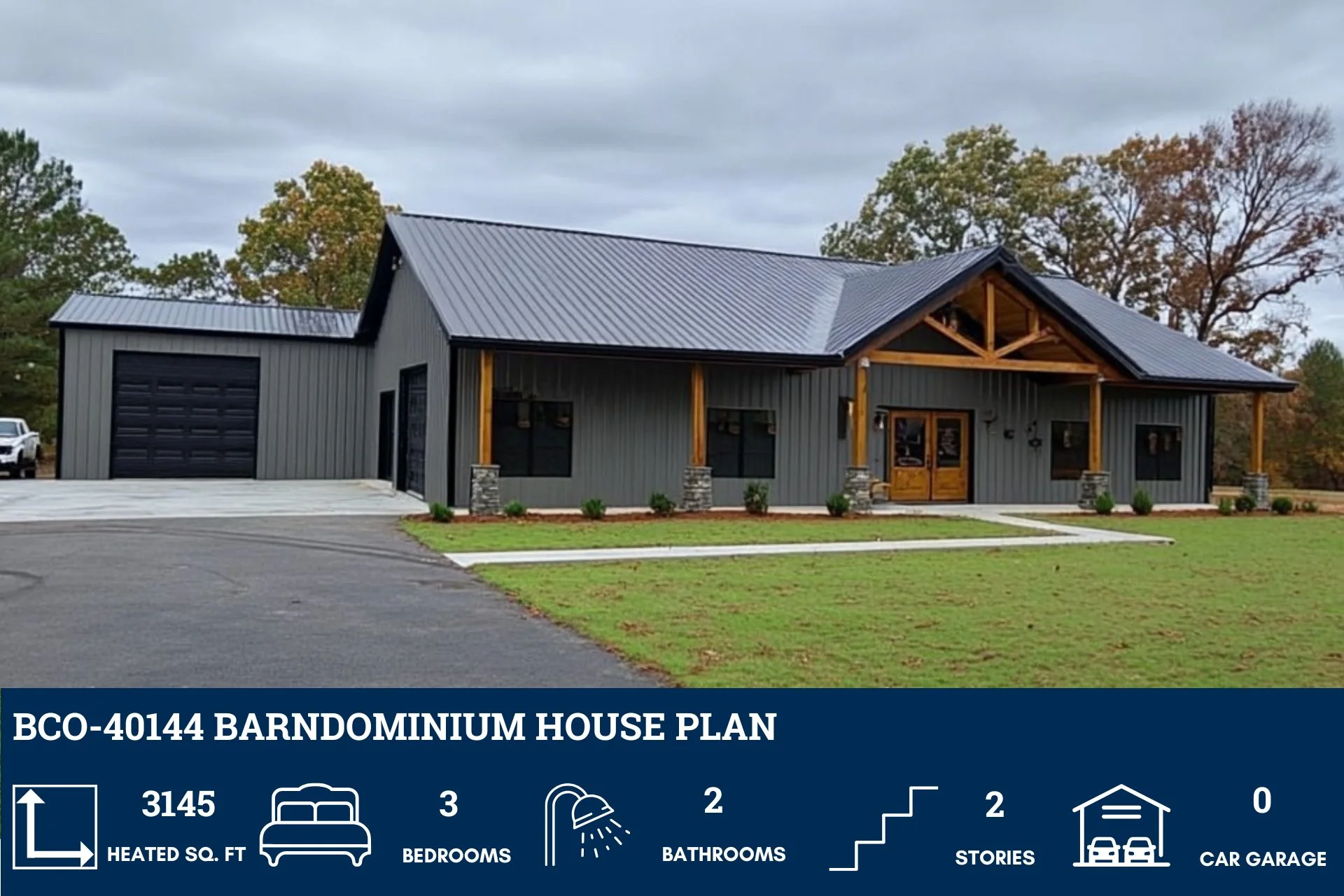 BCO-40144 Barndominium House Plan - Image 2