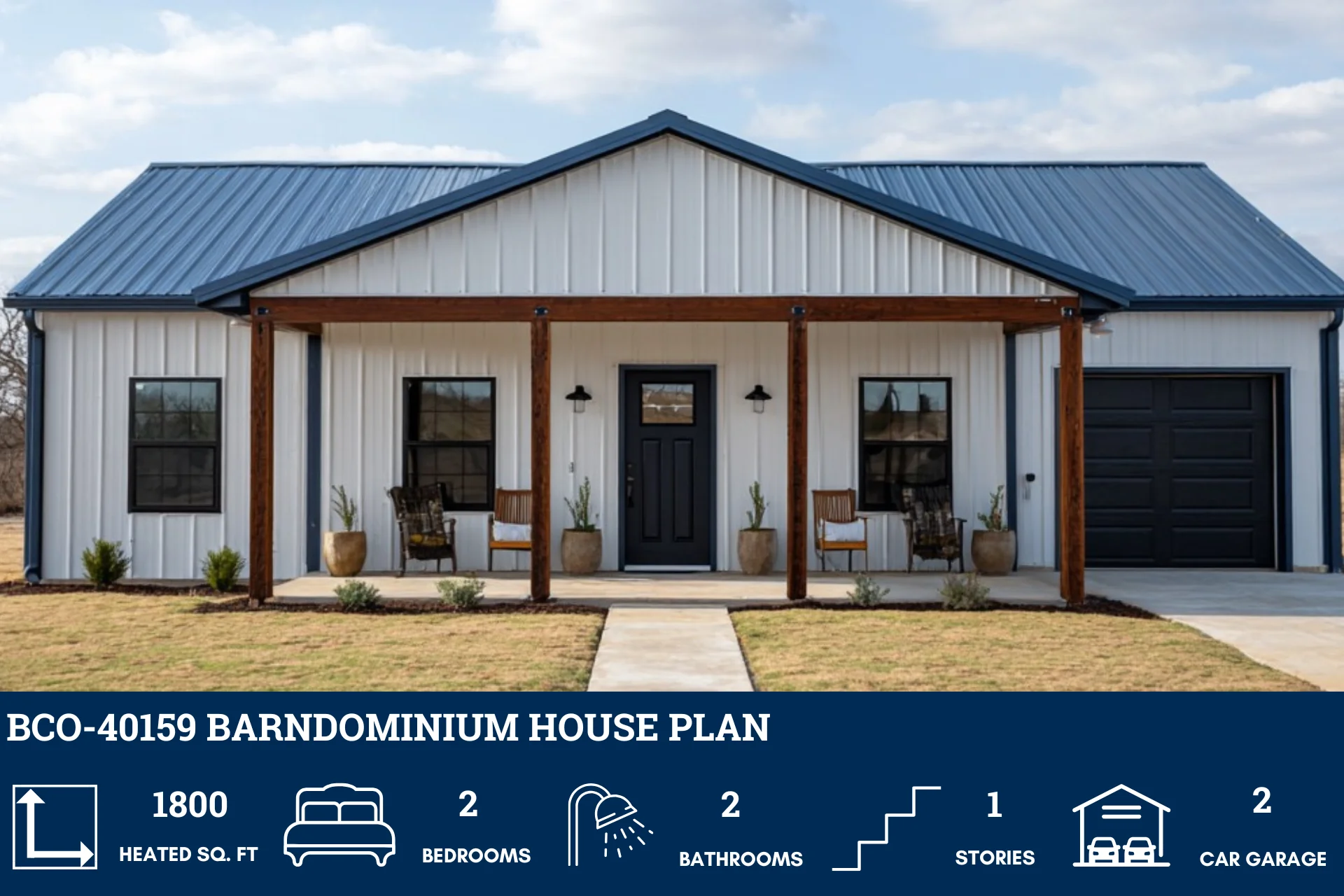 BCO-40159 Barndominium House Plan - Image 2