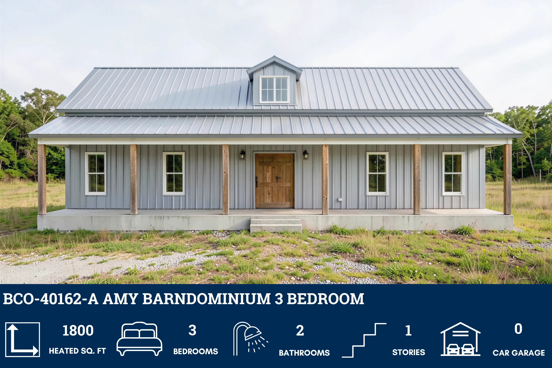 BCO-40162-A Amy Barndominium House Plan