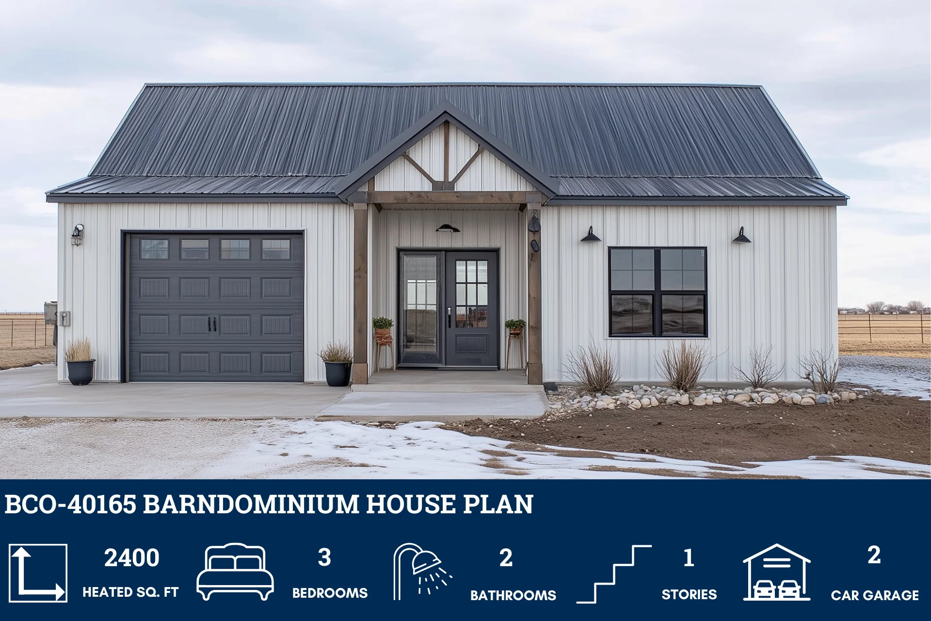 BCO-40165 Barndominium House Plan - Image 2