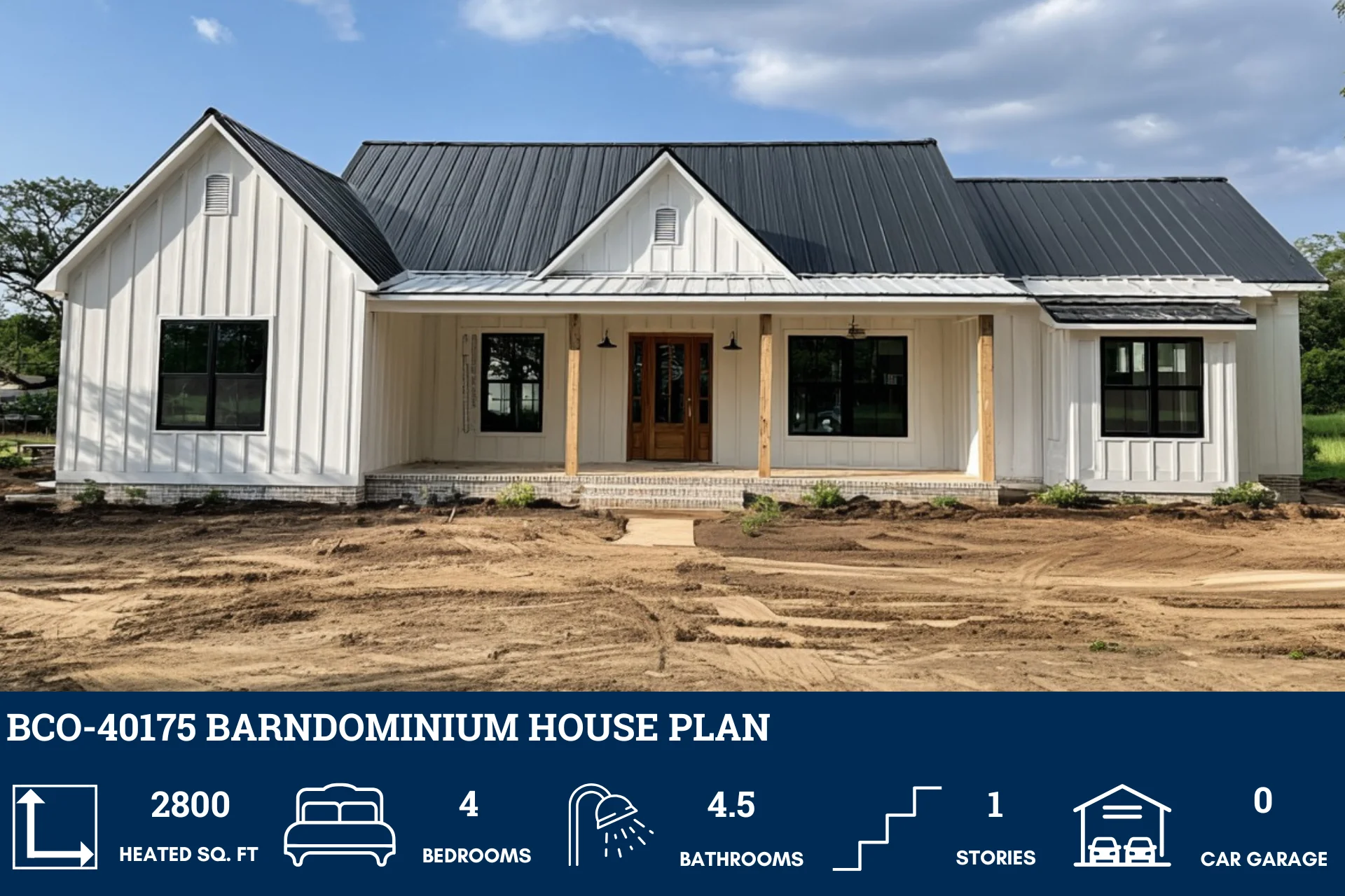 BCO-40175 Barndominium House Plan - Image 2