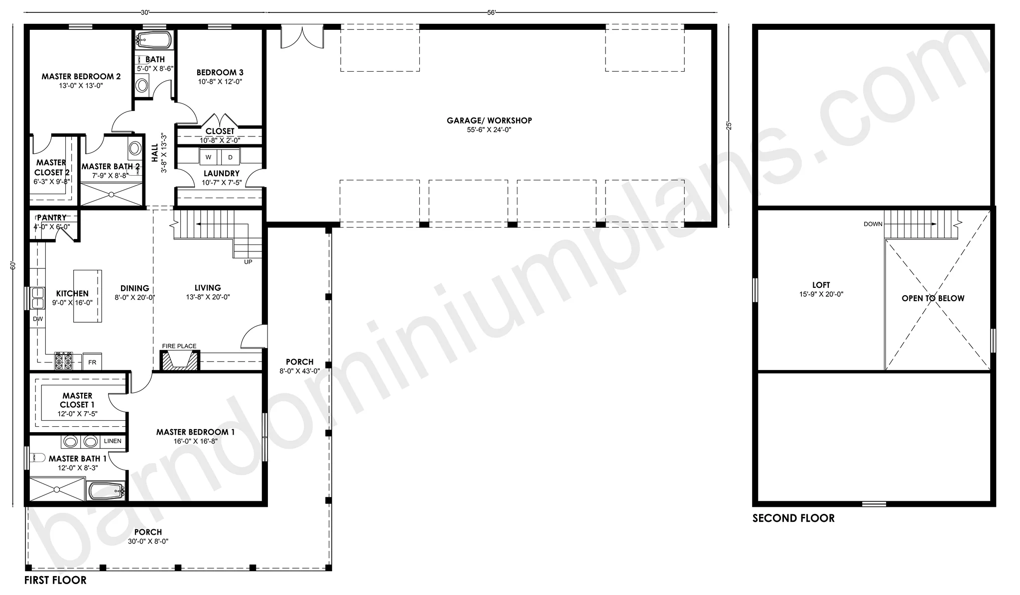 BCO-40176-M Barndominium House Plan - Image 3