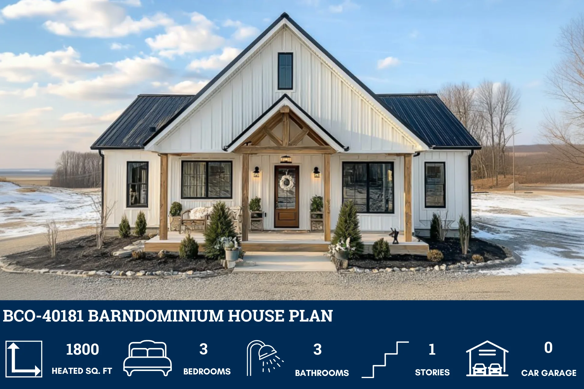 BCO-40181 Barndominium House Plan - Image 2