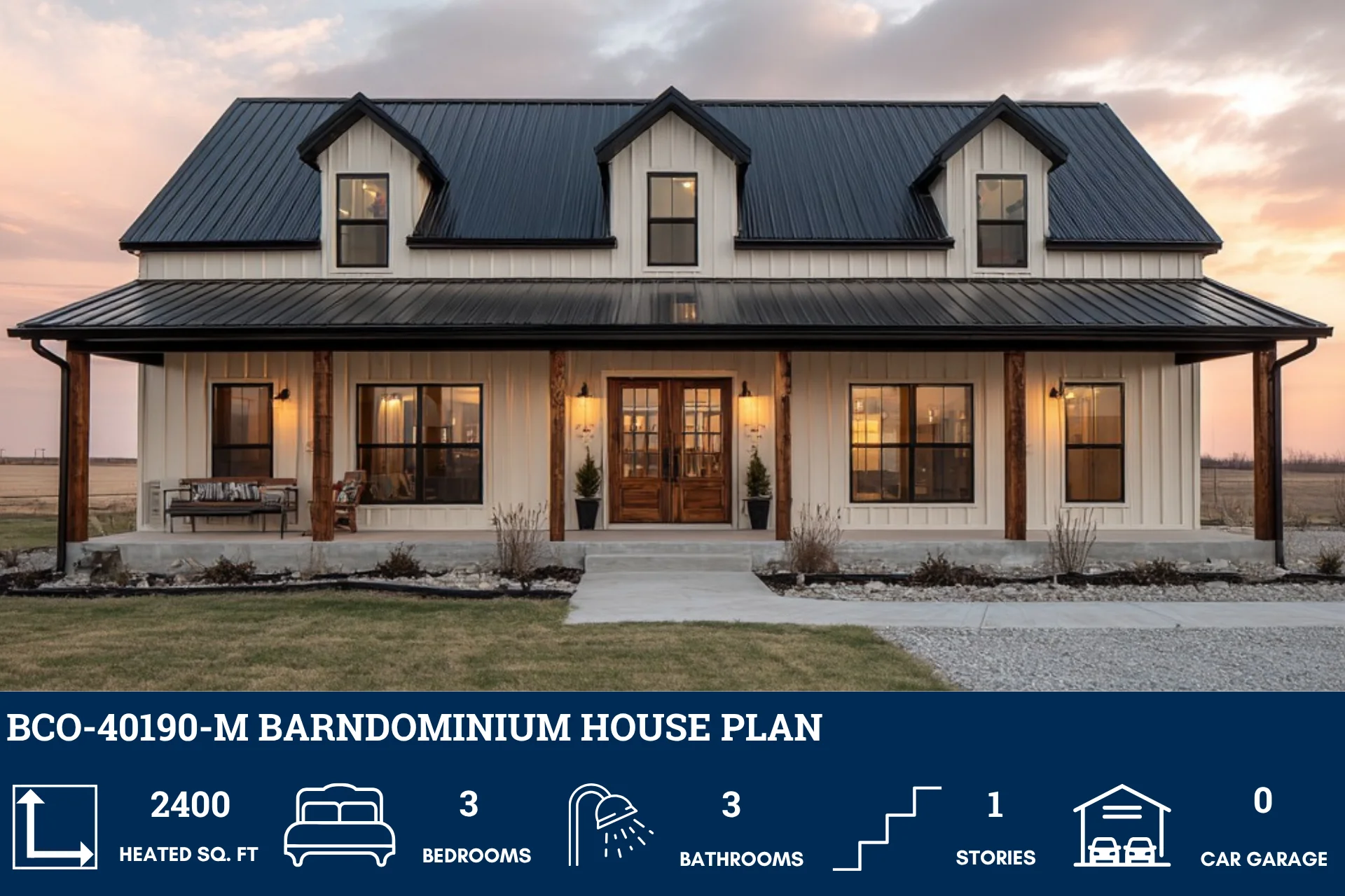 BCO-40190-M Barndominium House Plan - Image 2