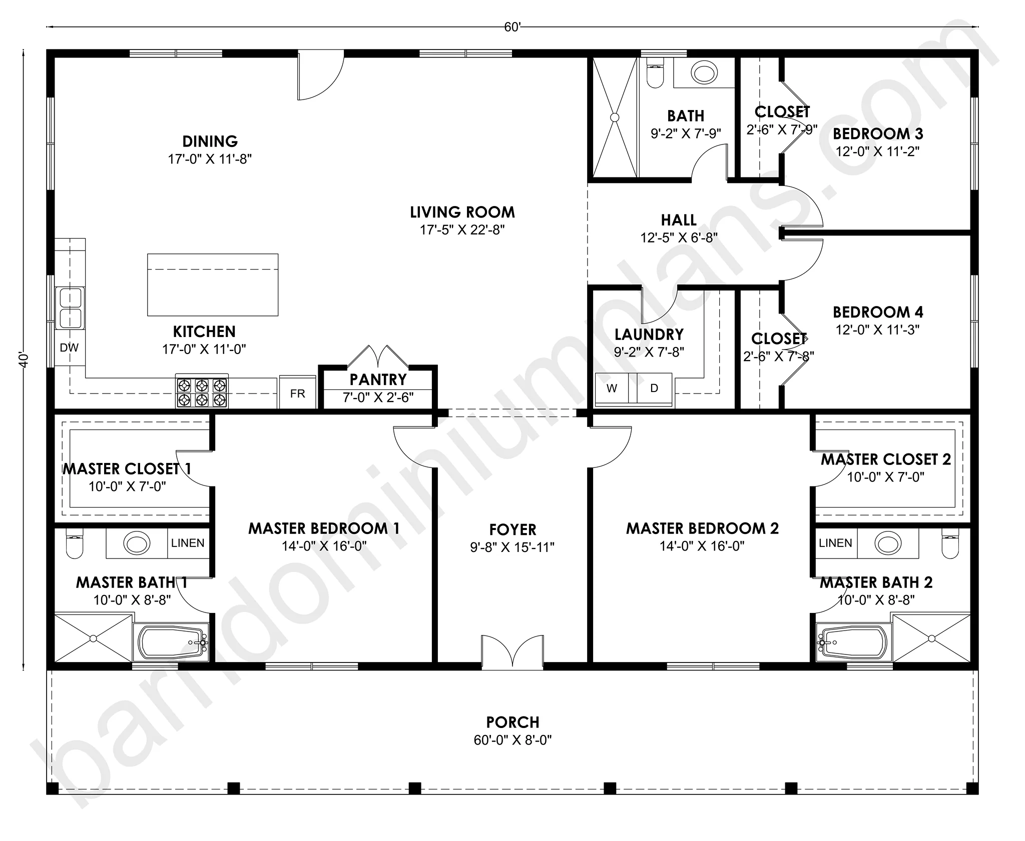 BCO-40190-M Barndominium House Plan - Image 3
