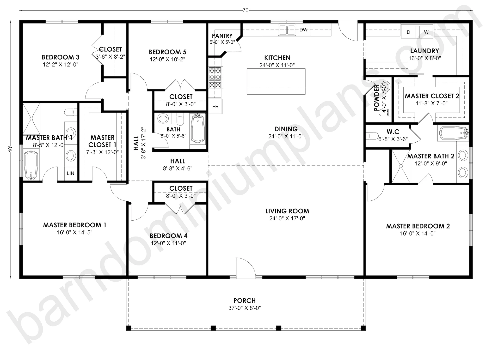 BCO-40191-M Barndominium House Plan - Image 3