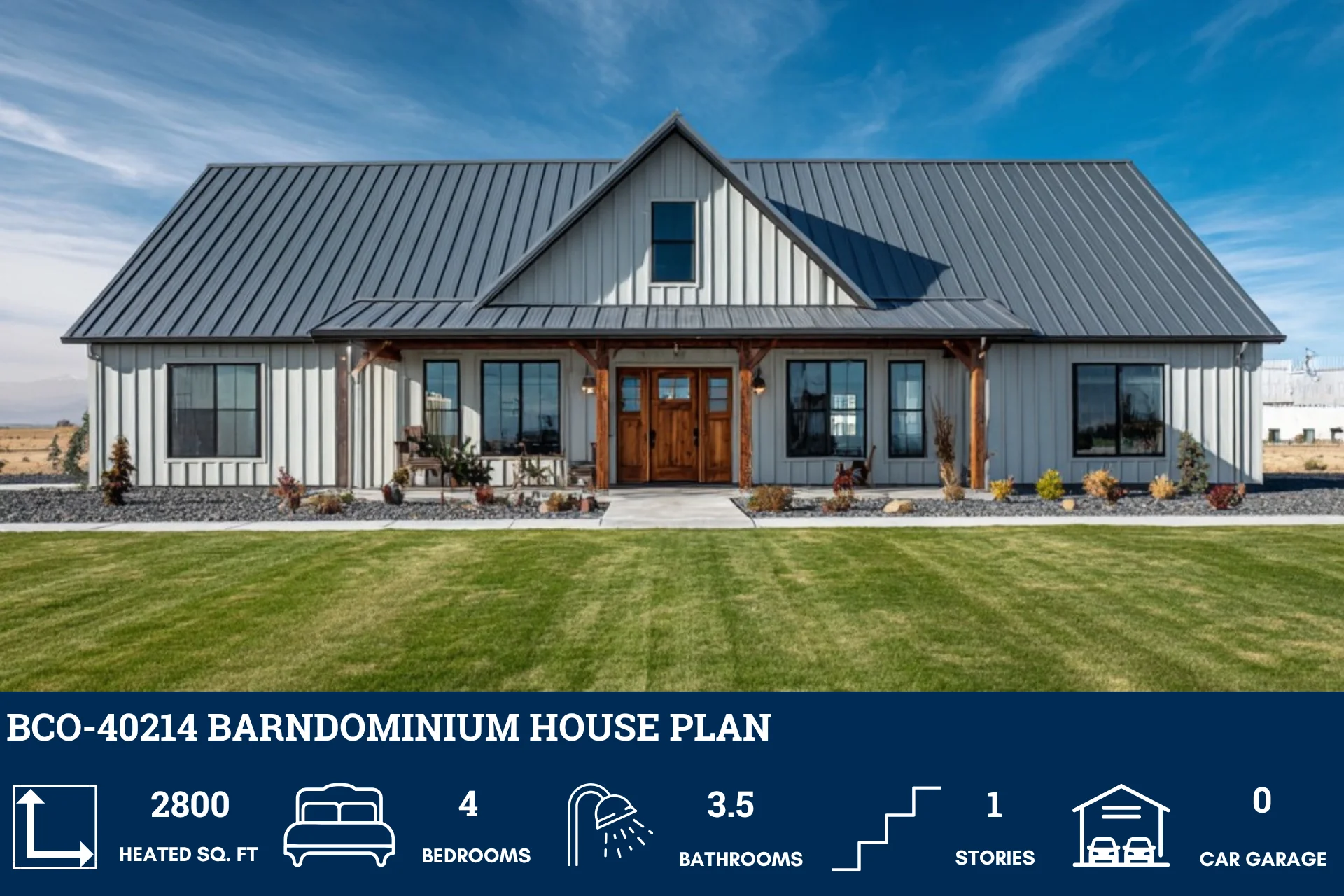 BCO-40214 Barndominium House Plan - Image 2
