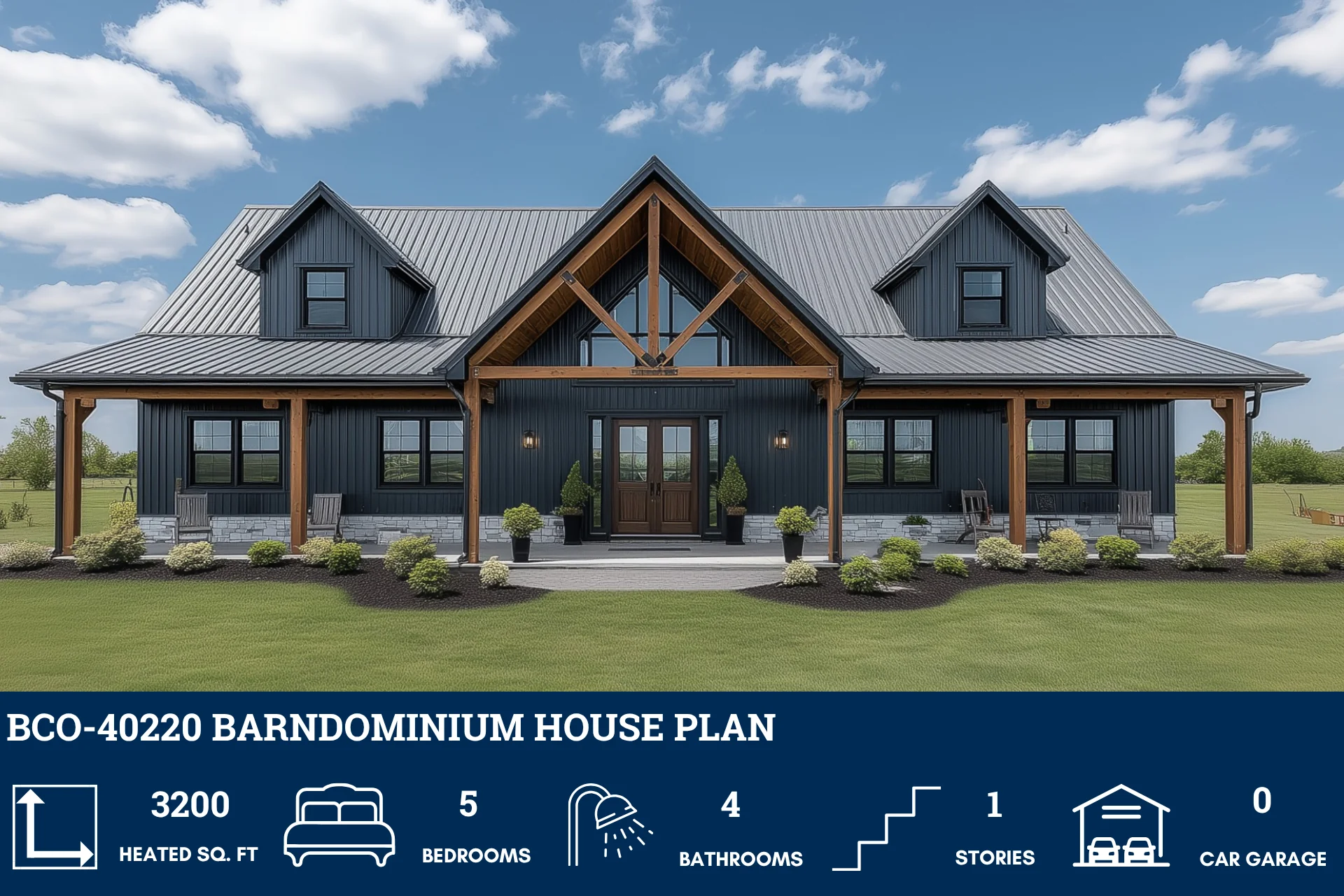 BCO-40220 Barndominium House Plan - Image 2