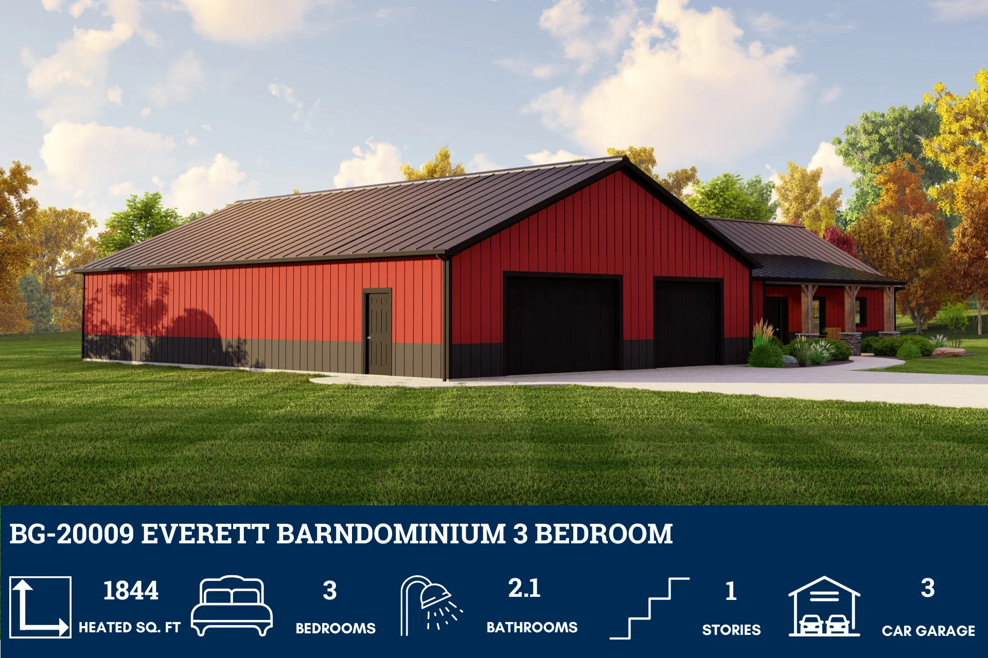 BG-20009 Everett Barndominium House Plan - Image 2