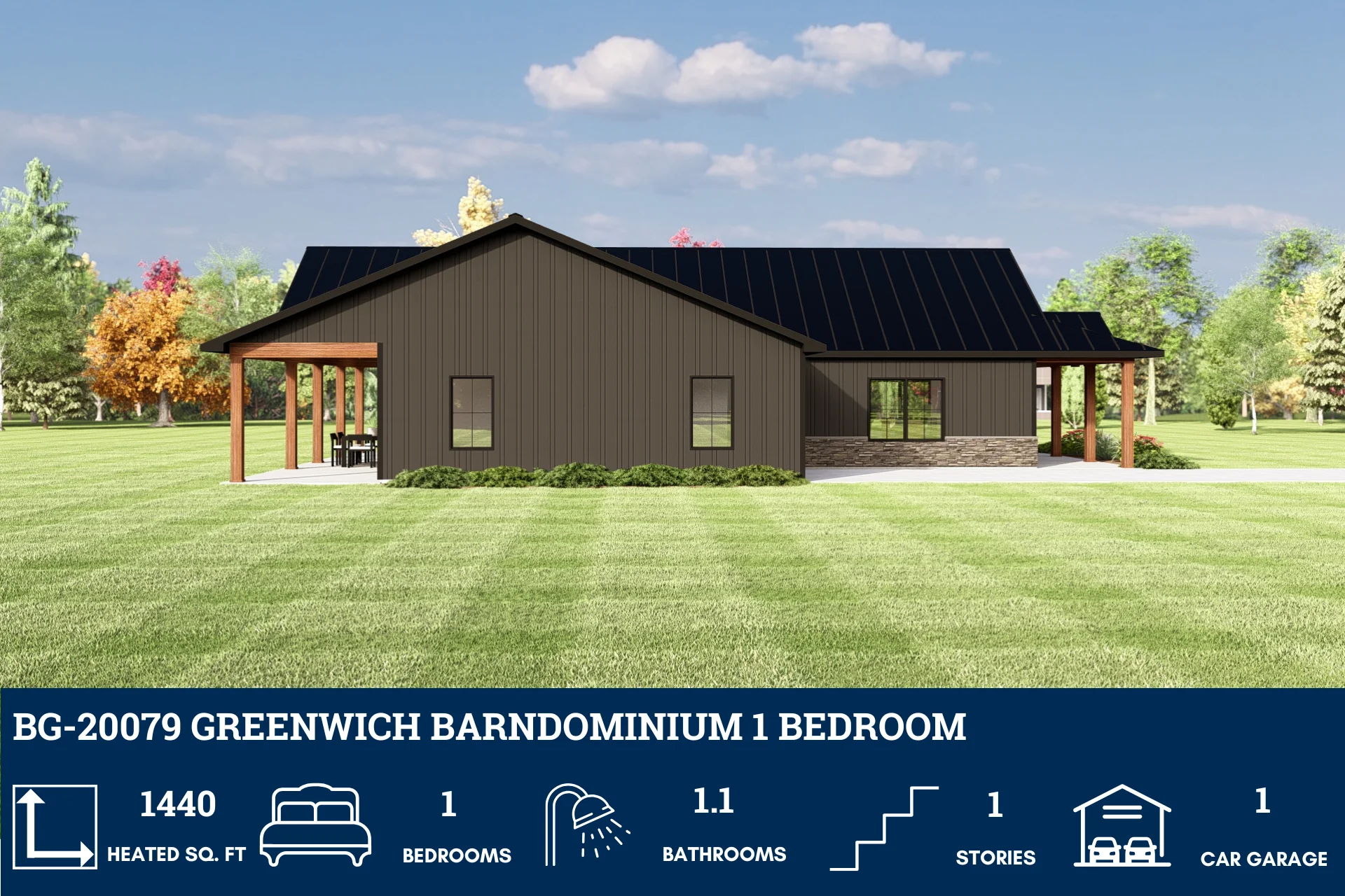 BG-20079 Greenwich Barndominium House Plan - Image 3