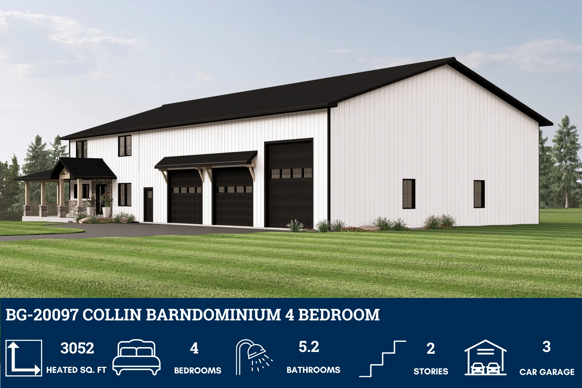 BG-20097 Collin Barndominium House Plan - Image 2
