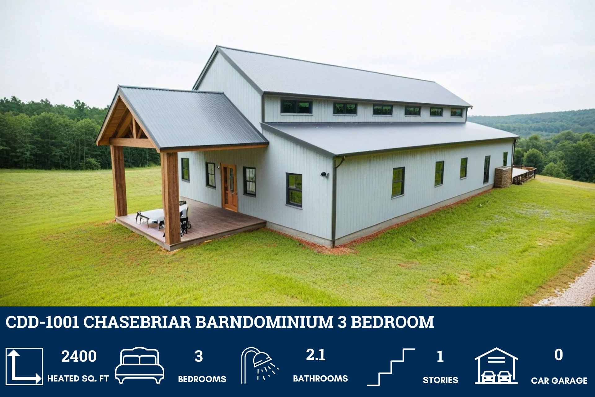 CDD-1001 Chasebriar Barndominium House Plan - Image 6