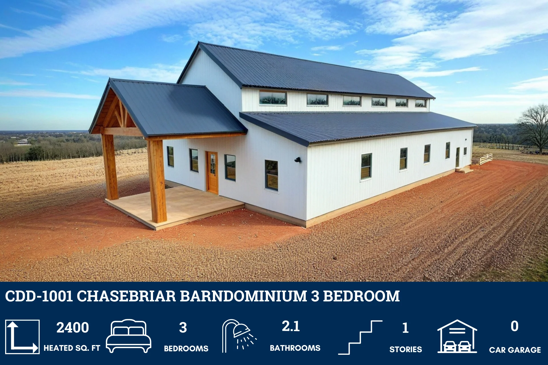 CDD-1001 Chasebriar Barndominium House Plan - Image 7