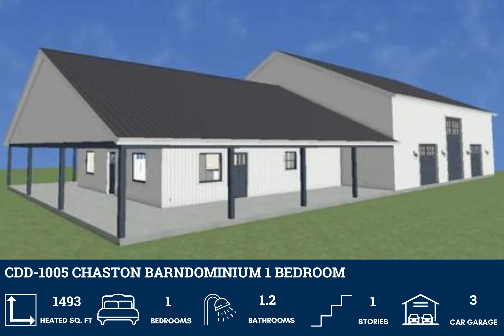 CDD-1005 Chaston Barndominium House Plans - Image 5