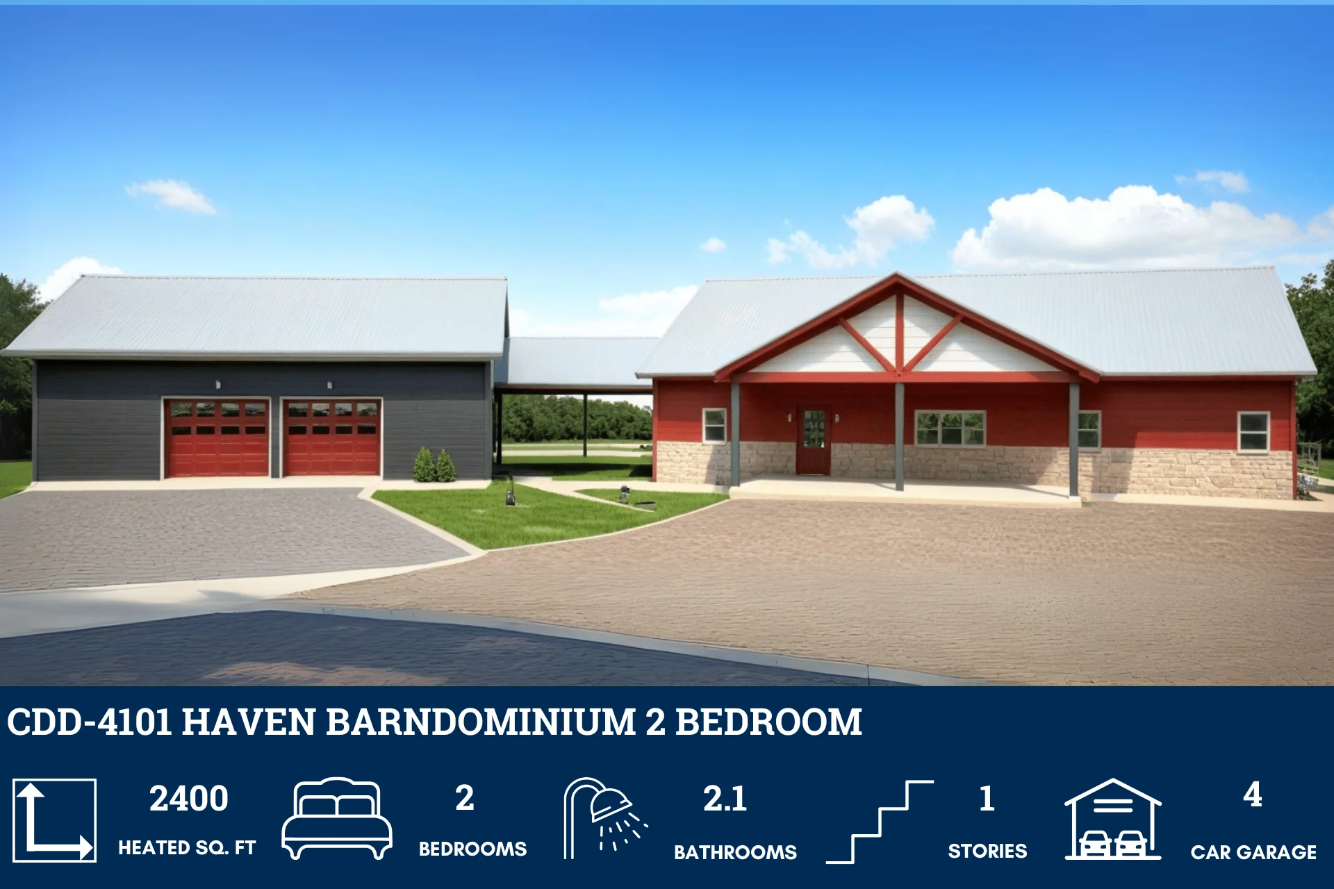 CDD-4101 Haven Barndominium House Plan - Image 3