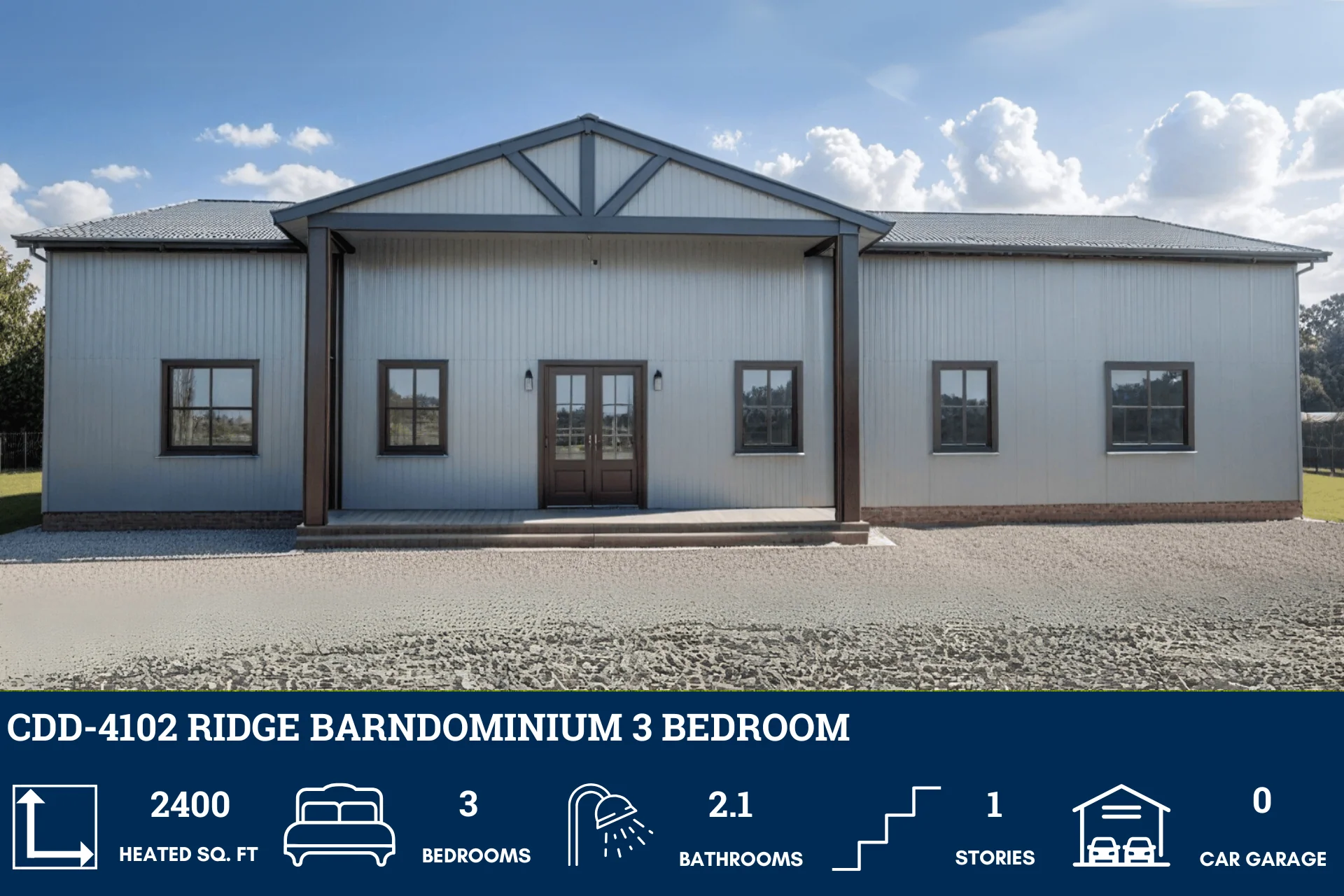 CDD-4102 Ridge Barndominium House Plan - Image 3