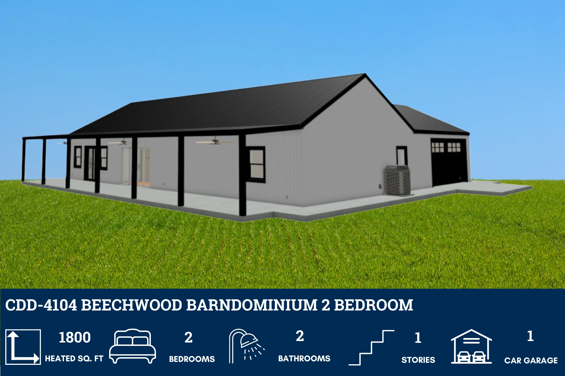 CDD-4104 Beechwood Barndominium House Plan - Image 3