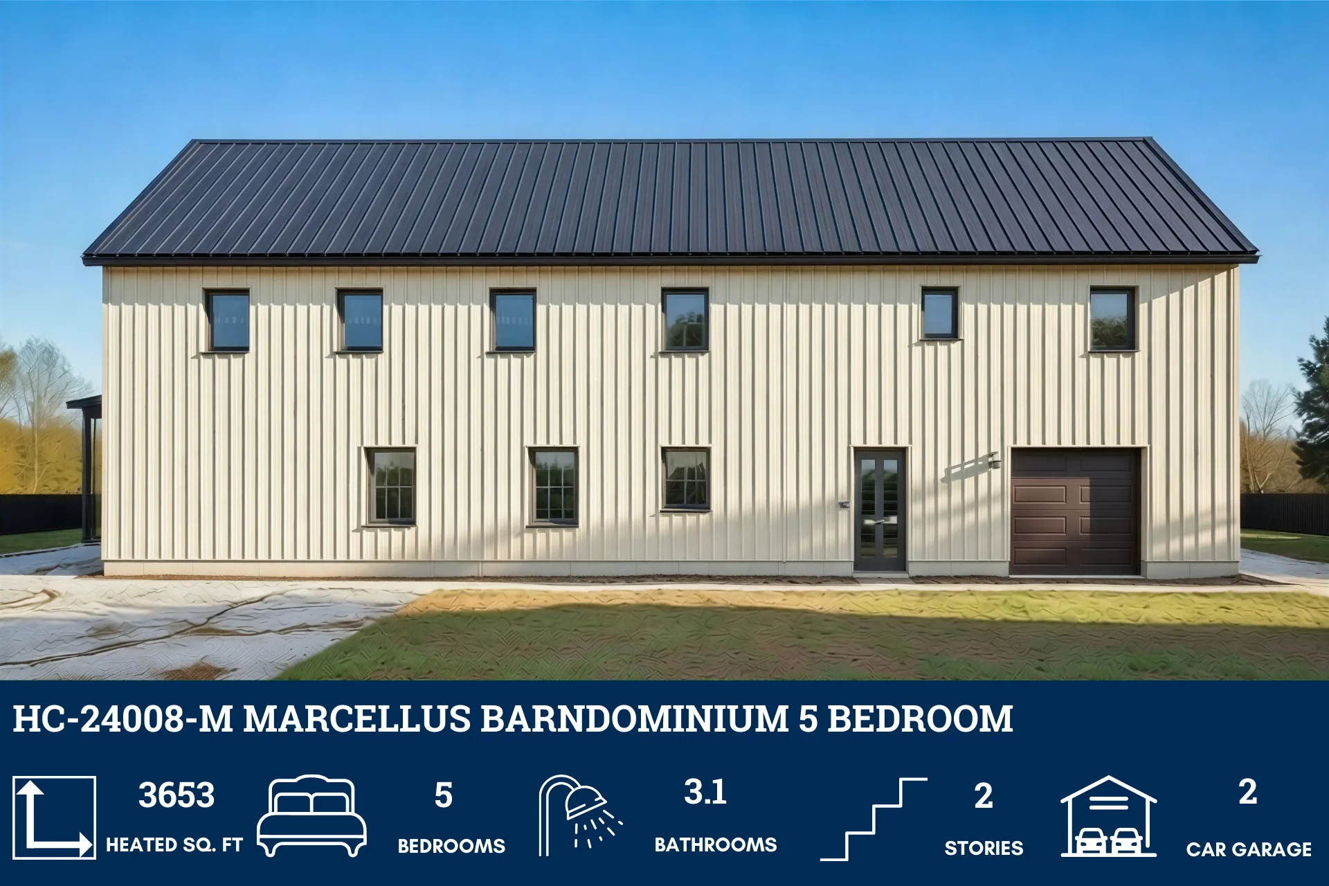 HC-24008-M Marcellus Barndominium House Plan - Image 6