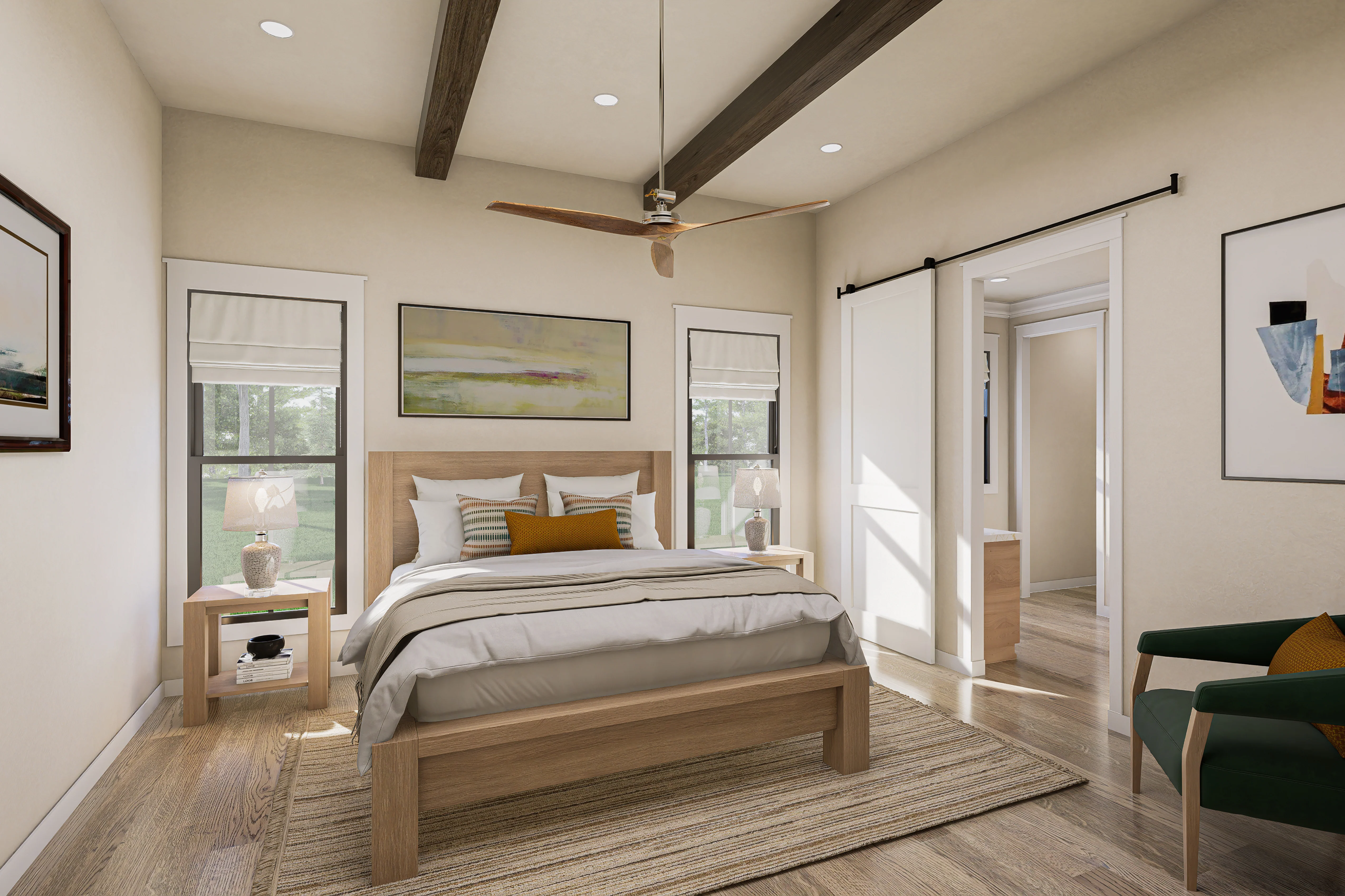 HPZ-22017 Debra Barndominium House Plan - Image 12