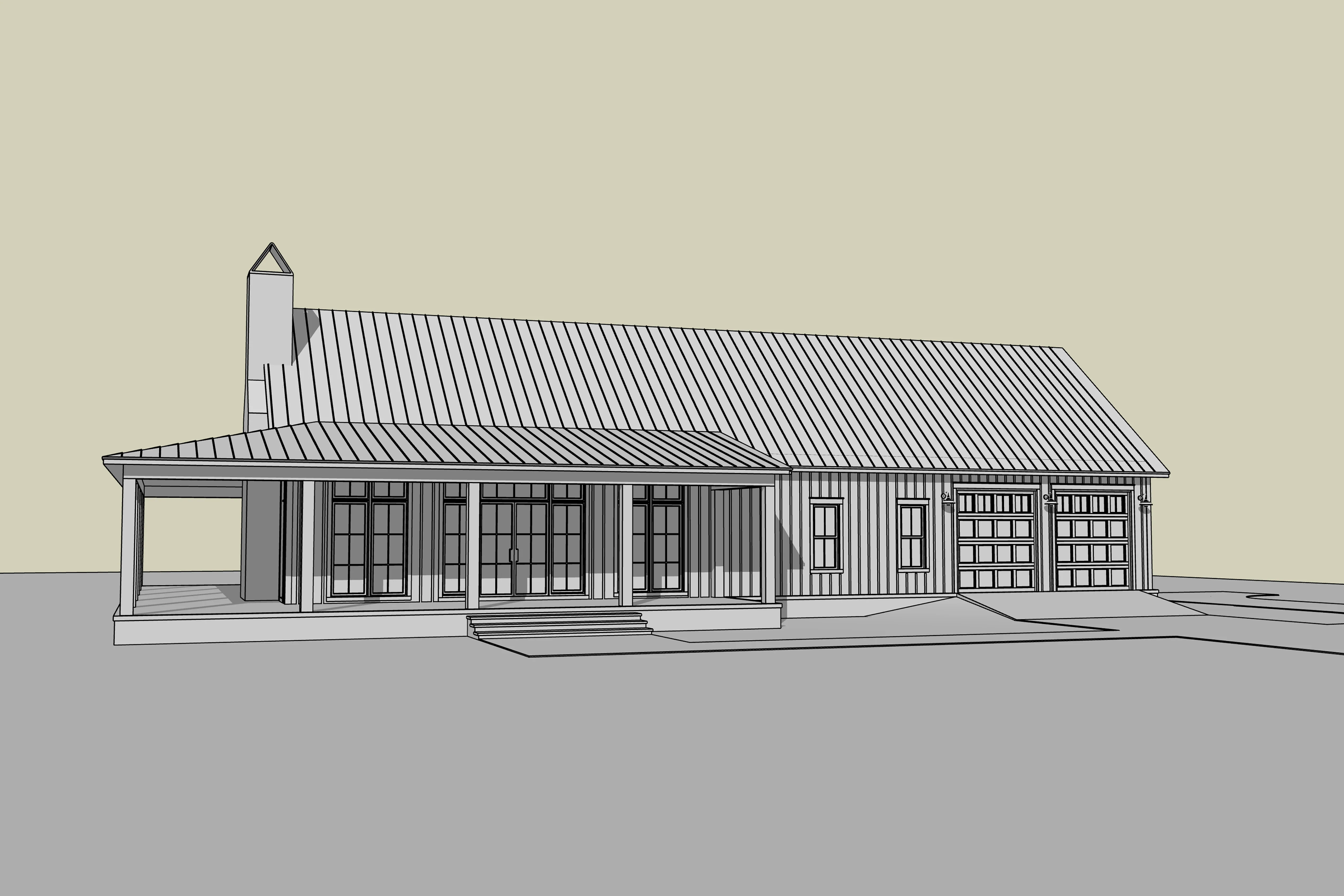 HPZ-26024 Abel Barndominium House Plan - Image 11