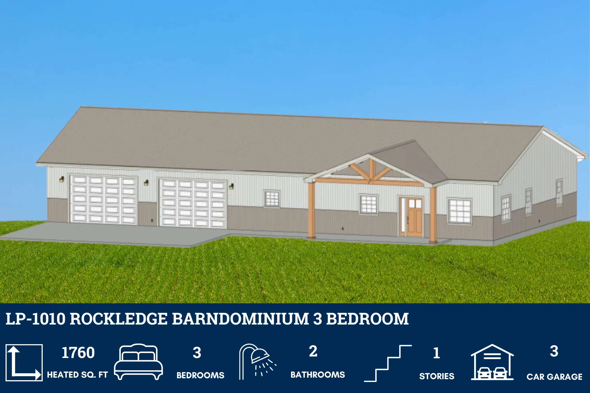 LP-1010 Rockledge Barndominium House Plans - Image 3
