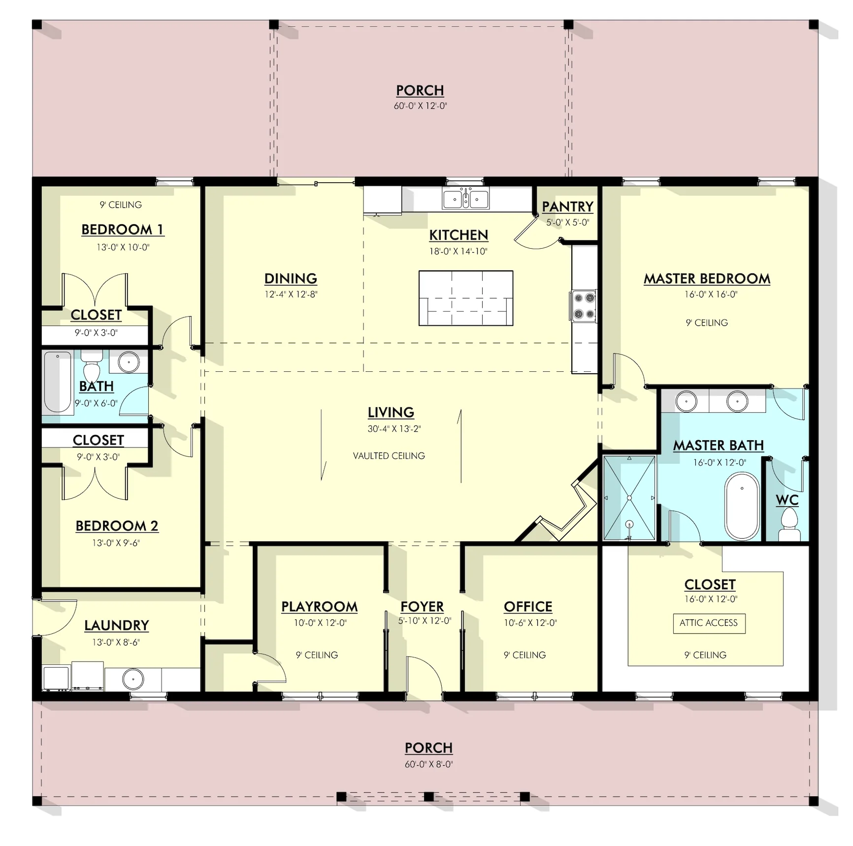 LP-3203 Aurora Barndominium House Plan - Image 7