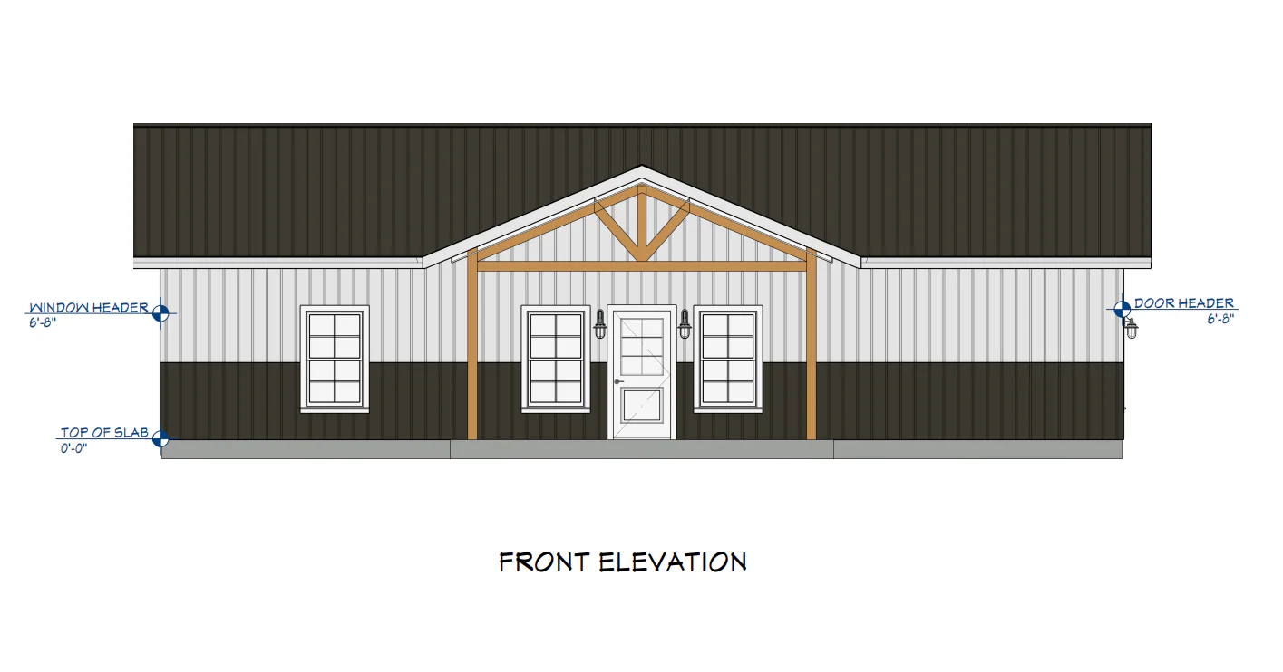 LP-71010 Croft Barndominium House Plan - Image 2