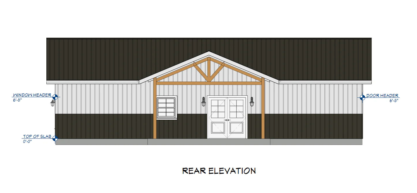 LP-71010 Croft Barndominium House Plan - Image 3