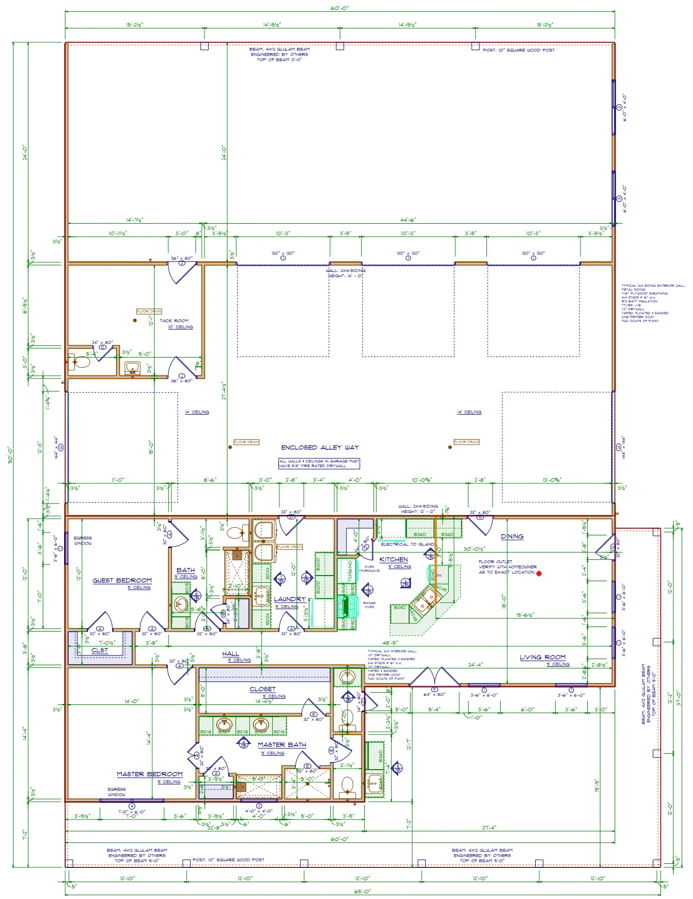 LS-42001 Sparks Barndominium House Plan - Image 3