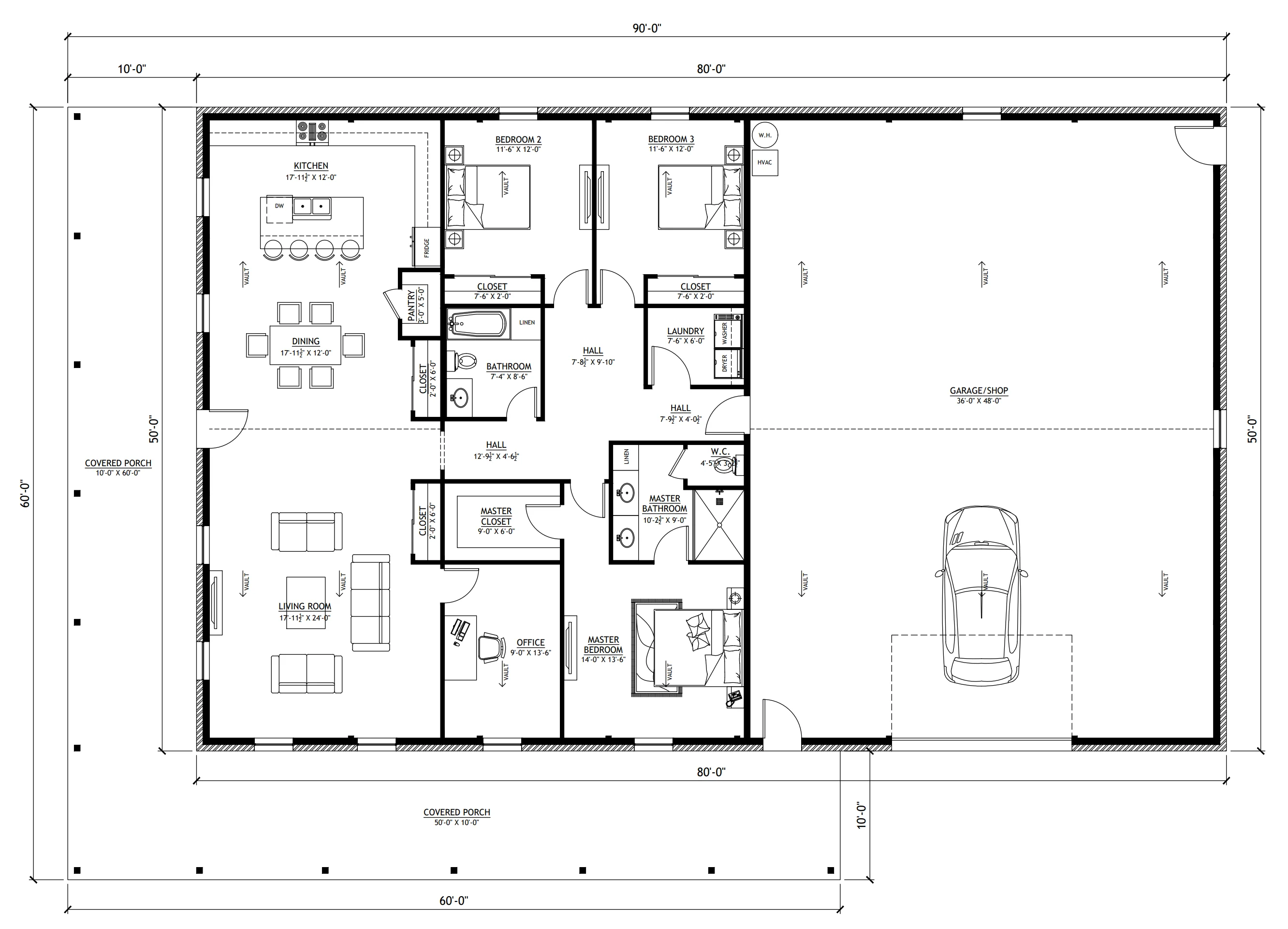 PL-2832 Lawrence Barndominium House Plan - Image 9