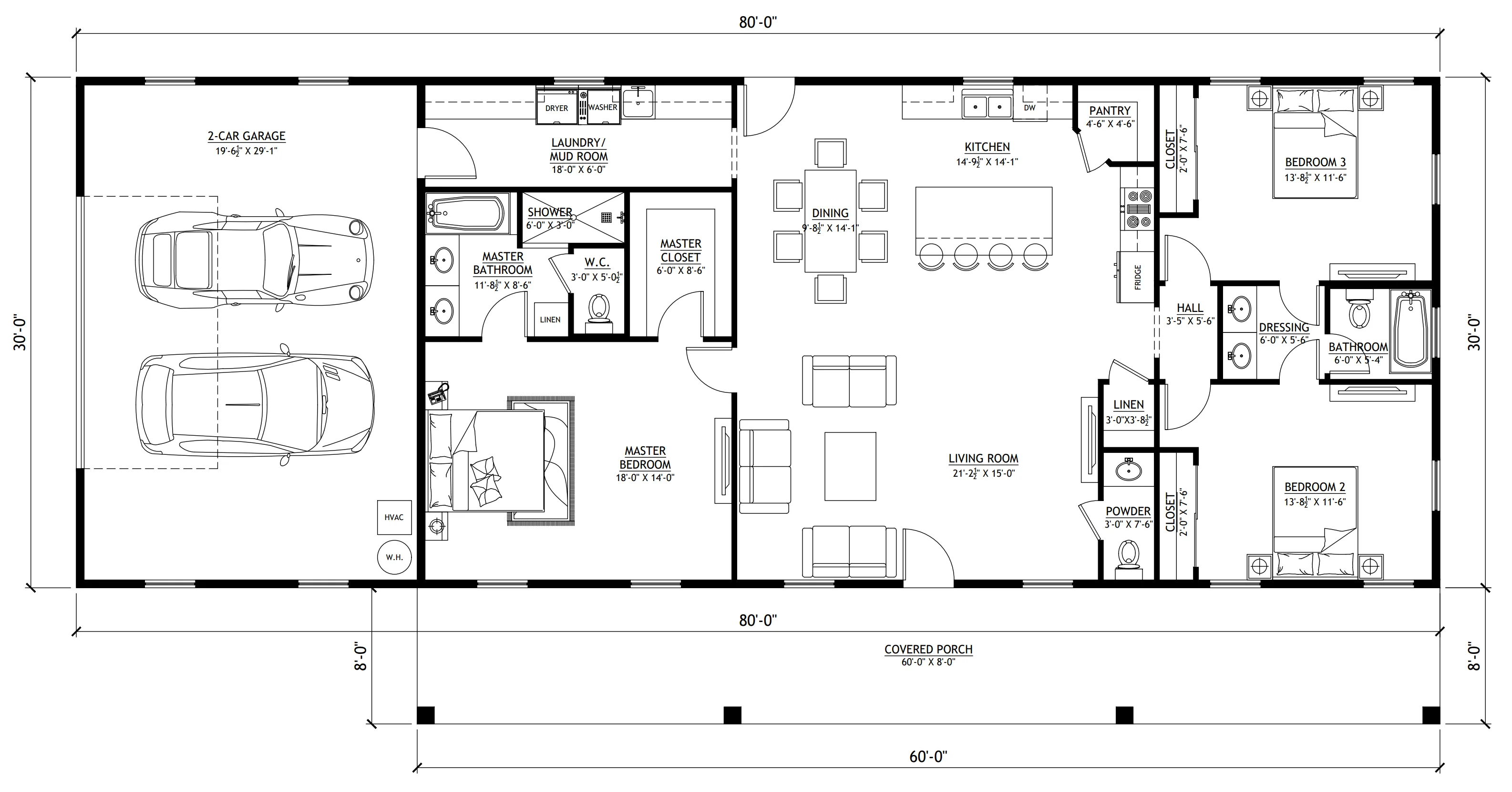 PL-2834 Wally Barndominium House Plan - Image 9