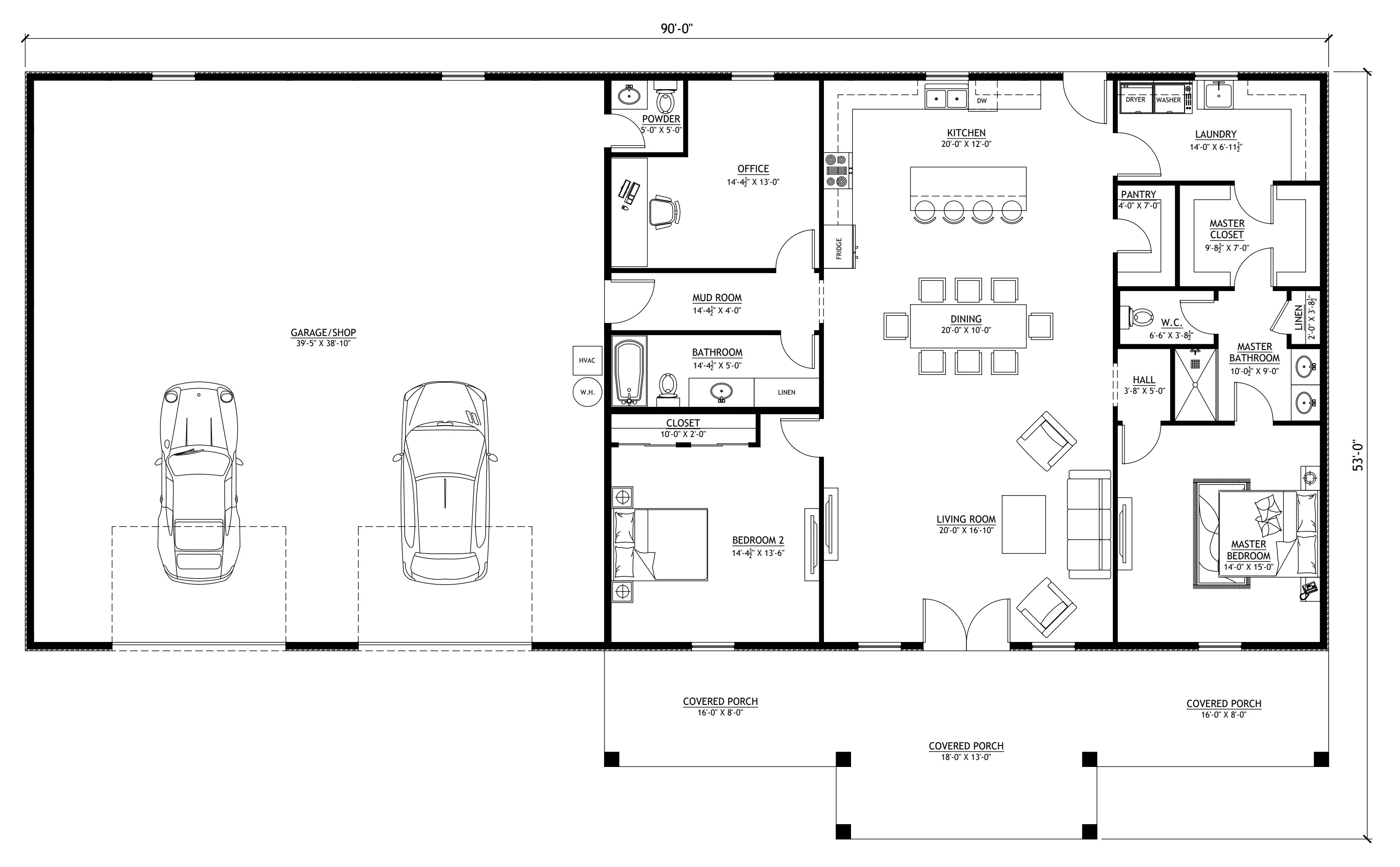 PL-2848 Elle Barndominium House Plan - Image 9