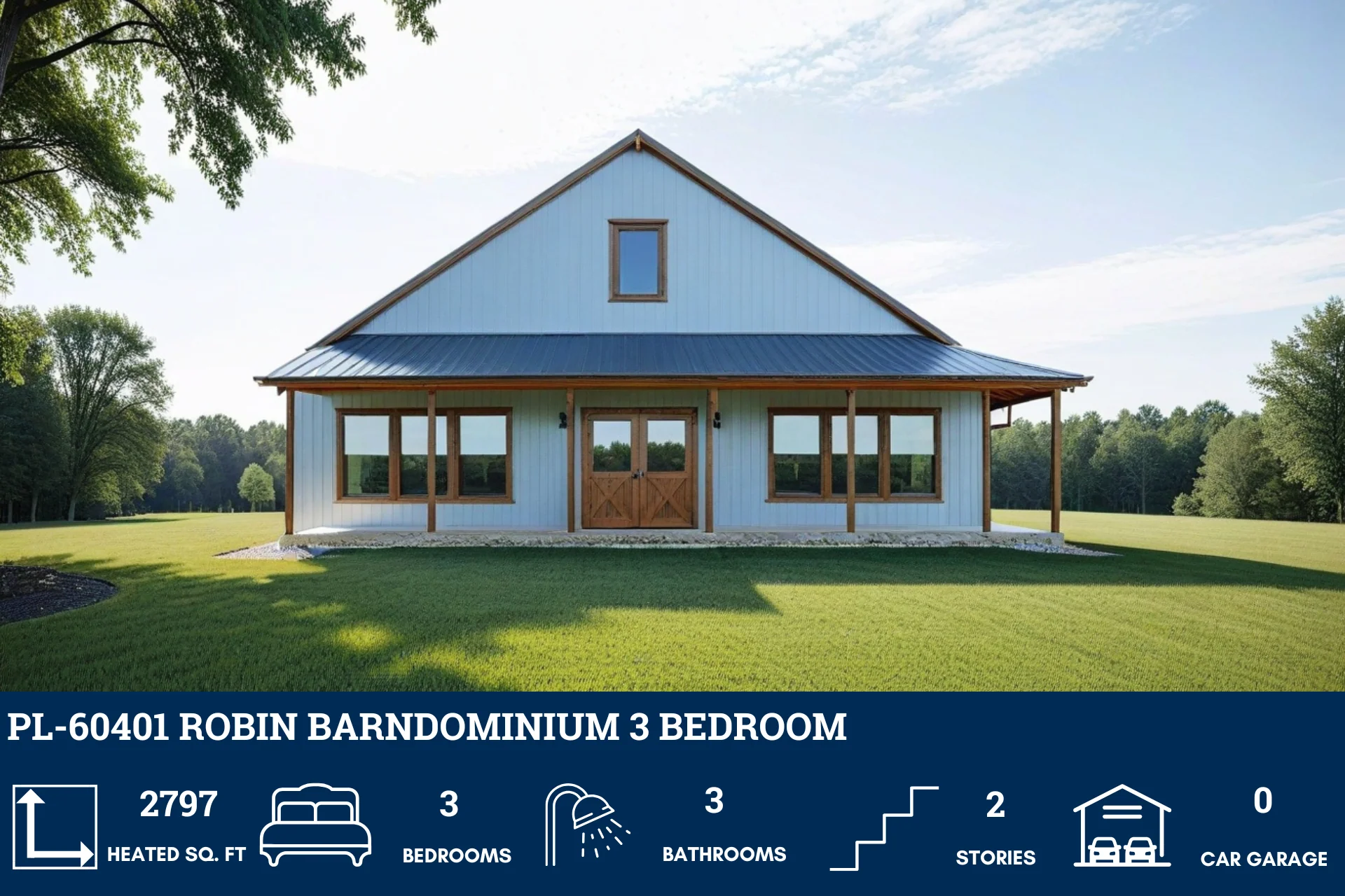 PL-60401 Robin Barndominium House Plan - Image 2